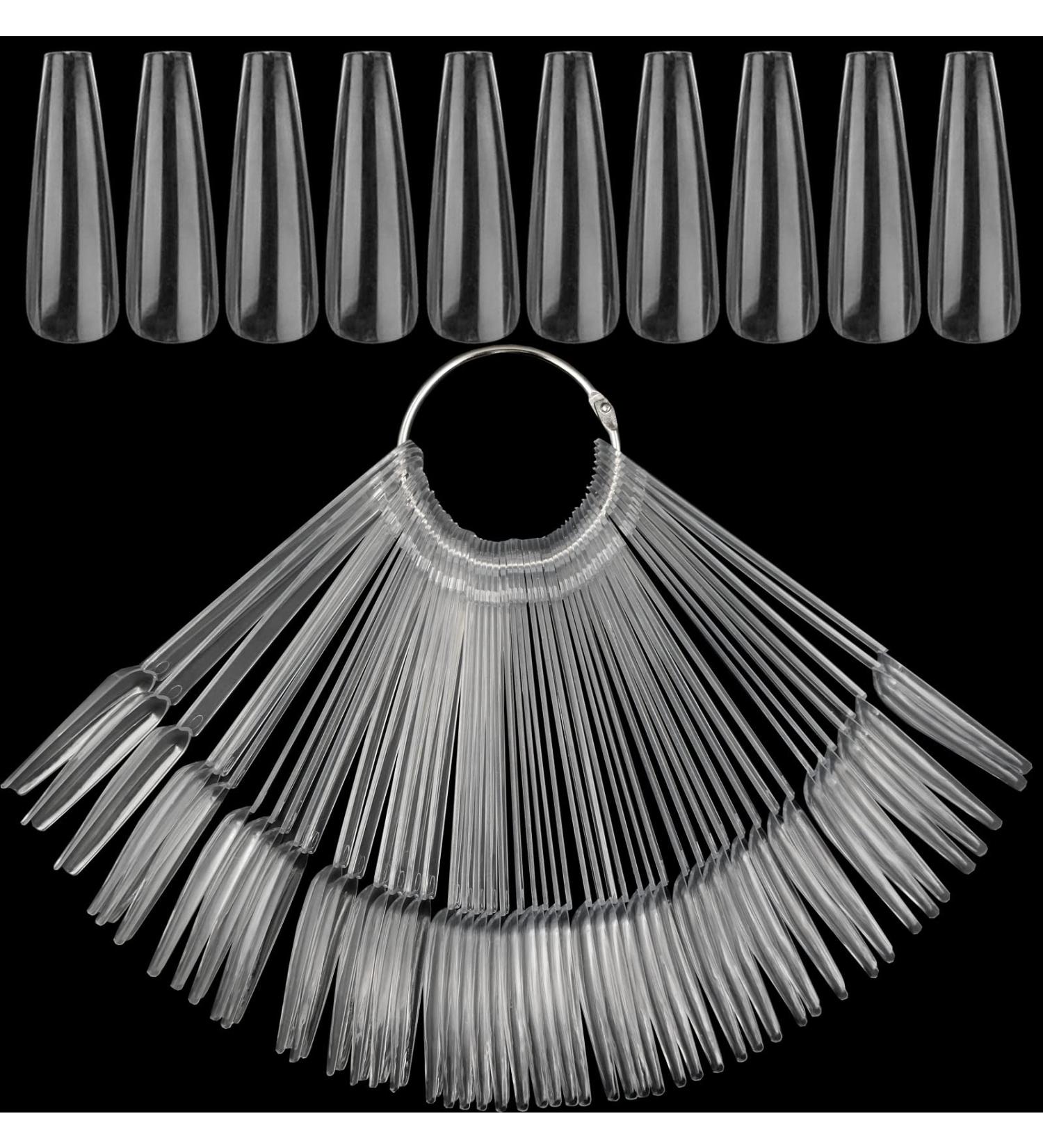 LoveOurHome 150pc Long Coffin Nail Swatch Sticks - Gel Polish Color Display Tips - Buy Online on GoSupps.com