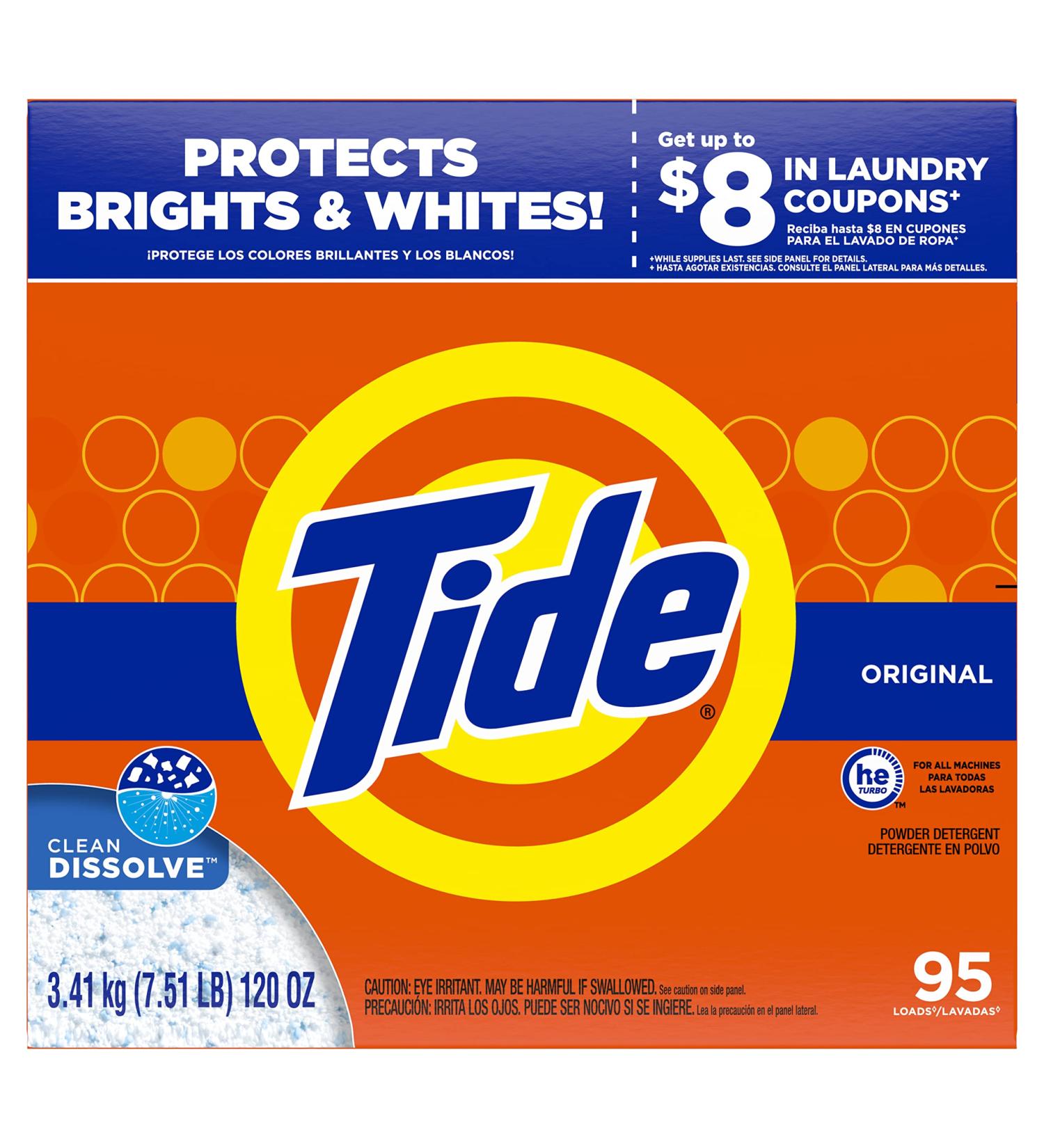 Tide Powder Laundry Detergent Original - 95 Loads 120 oz (Pack of 1) | Best International Shipping - Buy Online on GoSupps.com