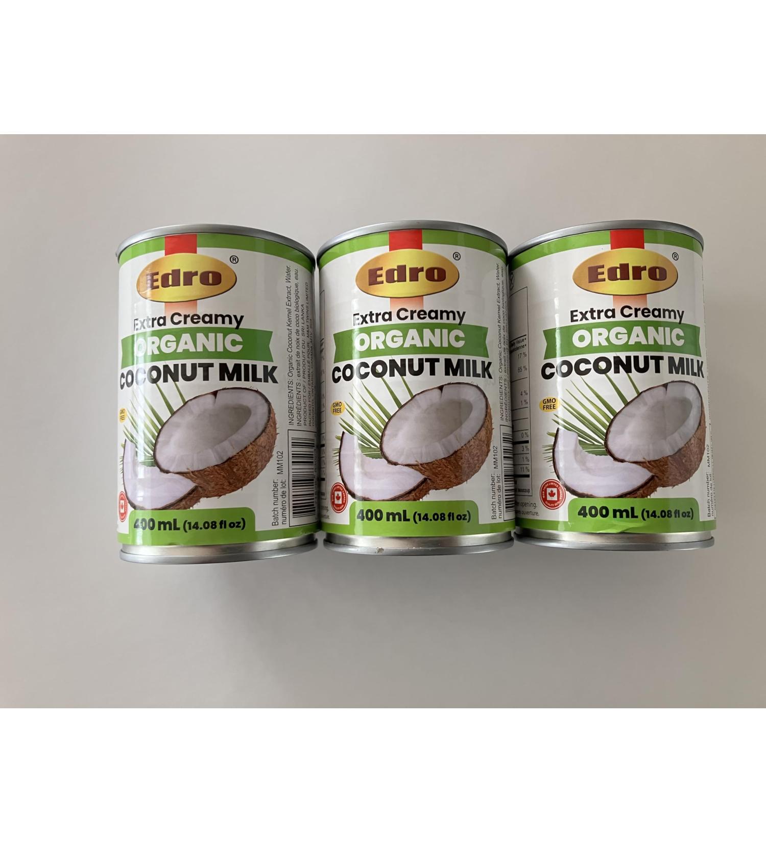 3 Pack Extra Creamy Organic Coconut Milk 400ml From Sri Lanka - Buy Online on GoSupps.com