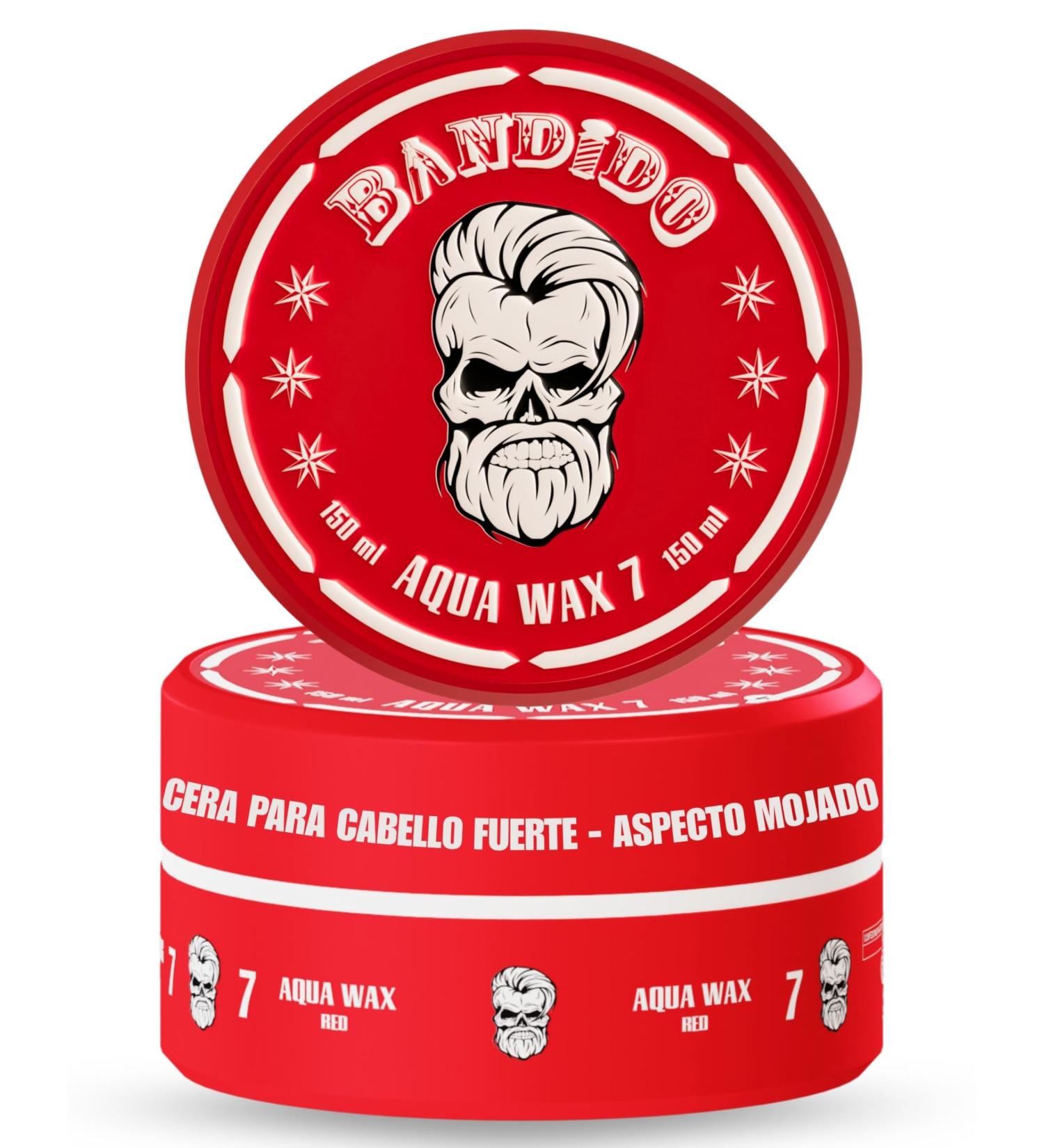  Bandido Bandido Aqua Hair Wax Nr.7 - Red Hair Wax Gel for Natural Hairdressing Strong Holding 150 ml - Long Lasting Shine - Edge Co - Buy Online on GoSupps.com