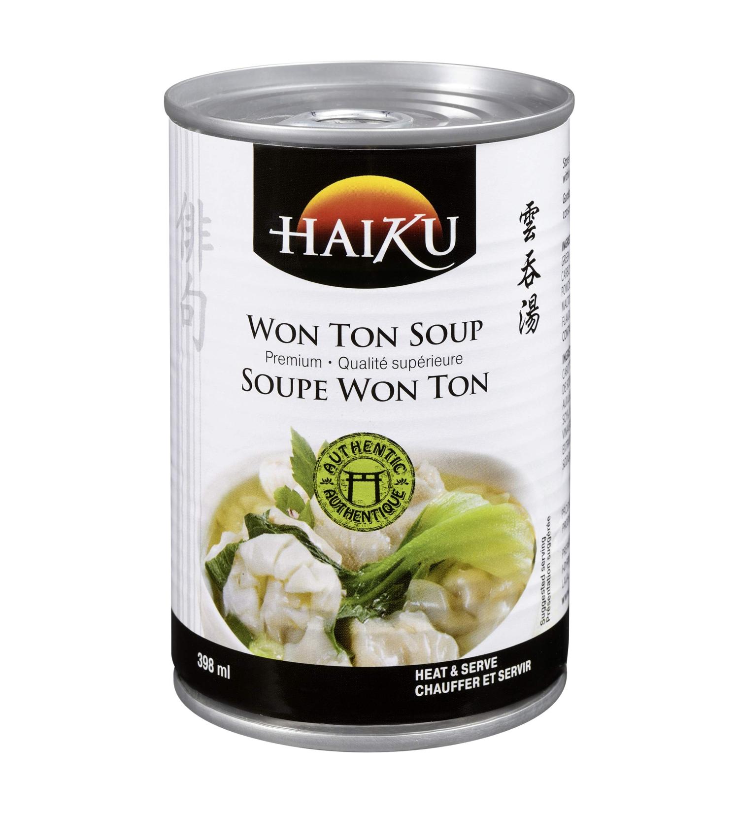 Won Ton Soup Haiku Ready to Eat Authentic & Premium Asian Cuisine Great for Lunch & Dinner 398ml Won Ton 398 ml - Buy Online on GoSupps.com