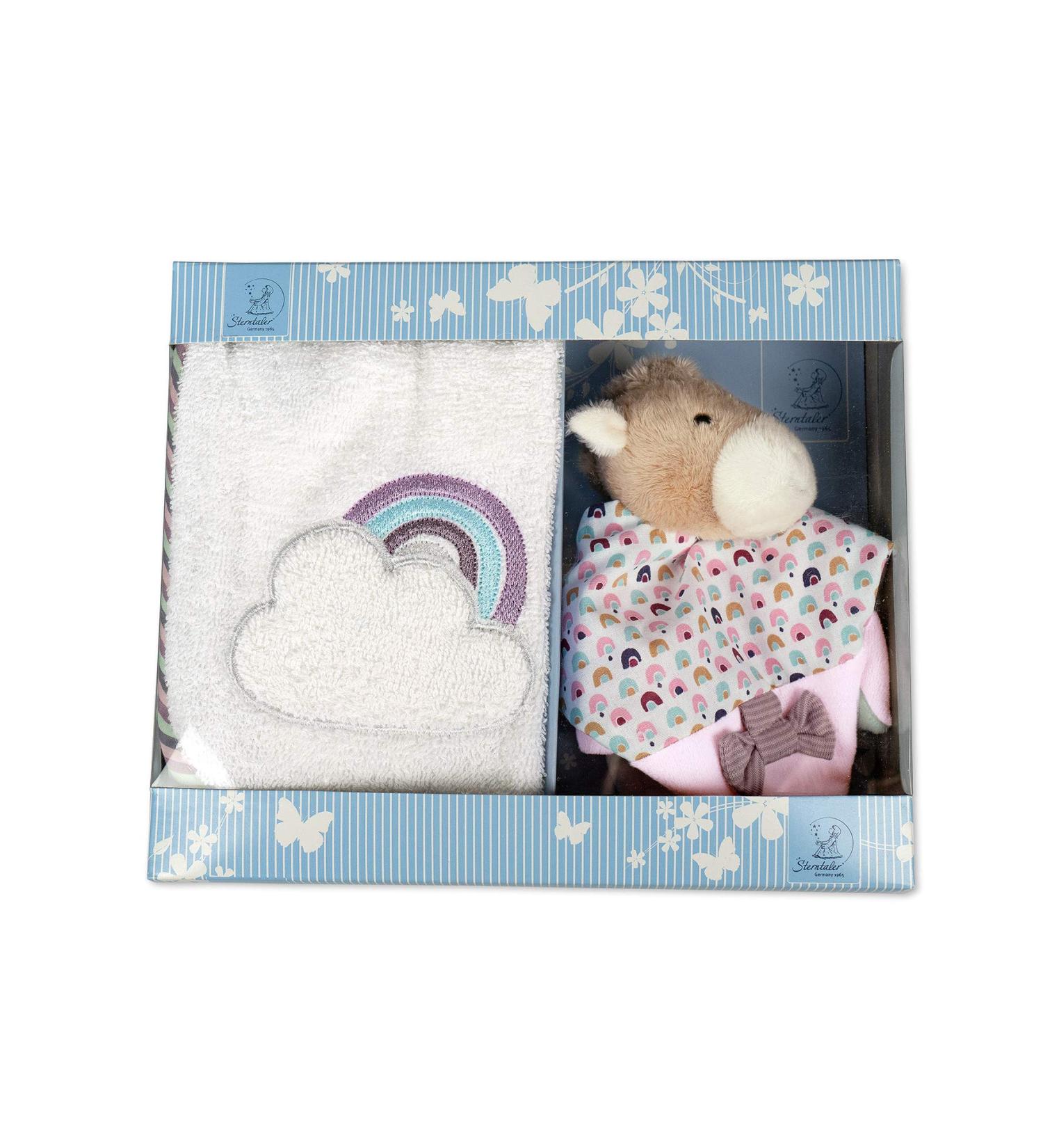 Buy Sterntaler Gift Set Pauline - Velcro Bib & Comforter for 0+ Months | Multicolored 2-Piece Set - Buy Online on GoSupps.com