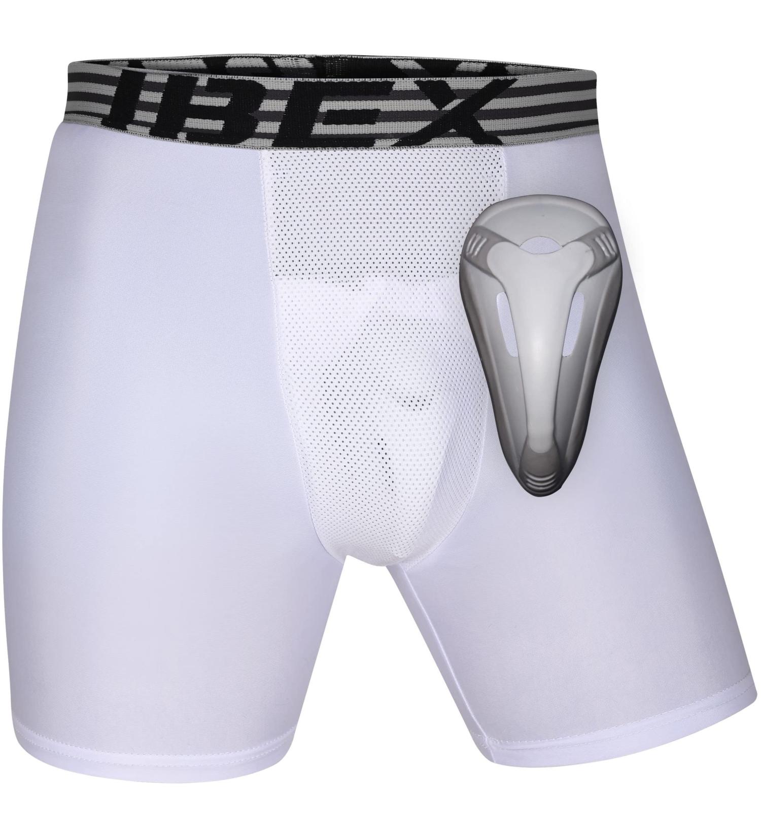 IBEX ATHLETIC Youth Compression Shorts with Protective Cup - X-Large | Youth Cup Underwear for Boys - Buy Online on GoSupps.com
