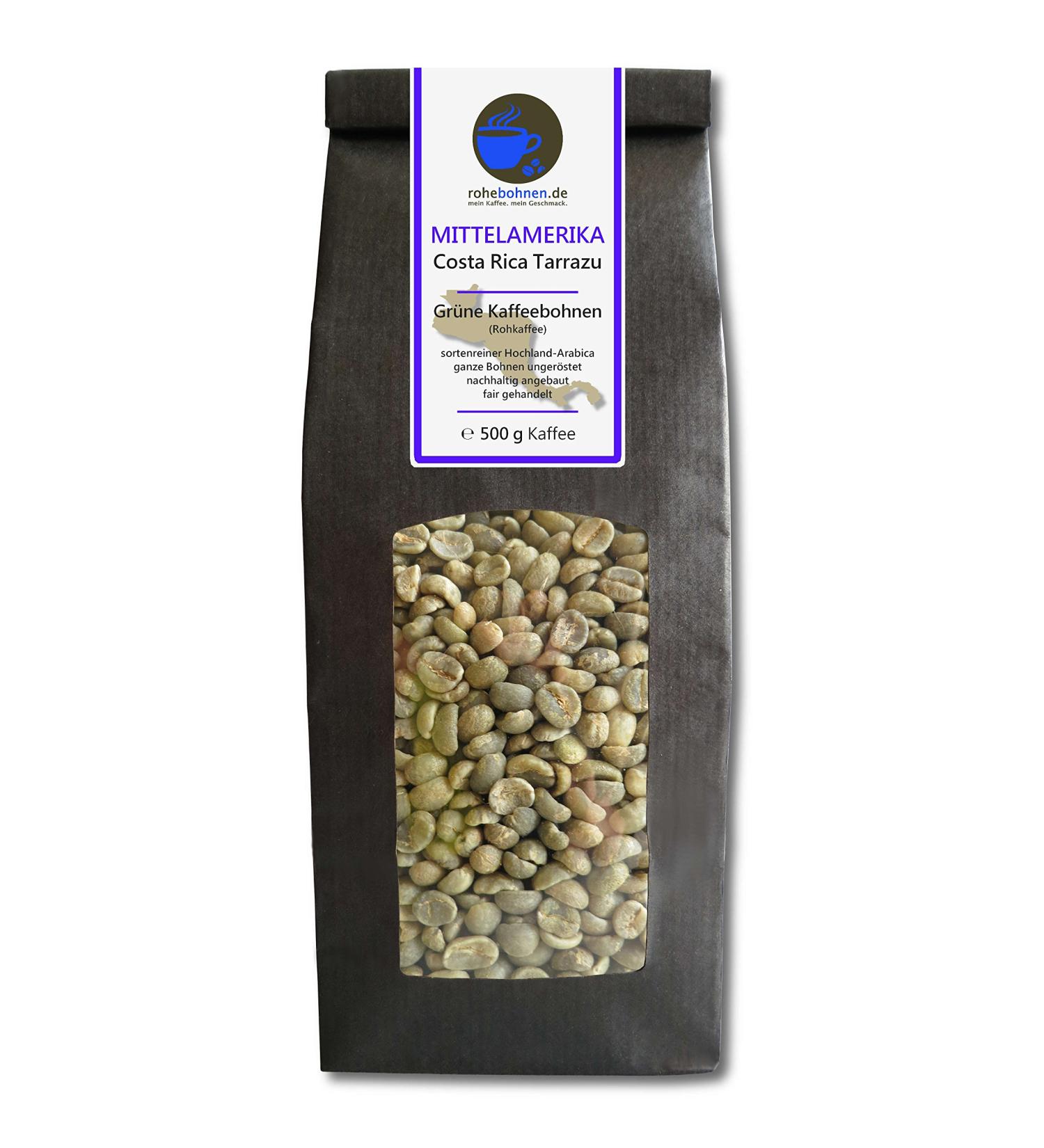 Green Coffee Beans Costa Rica Tarrazu (Highland raw Coffee Beans unroasted 500g)