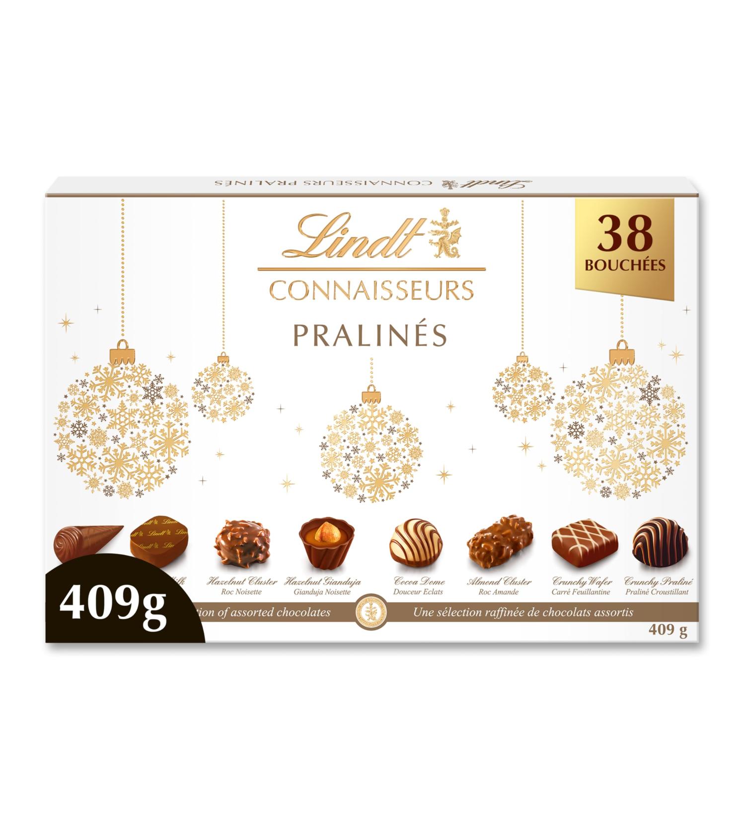 Lindt - Praline KNOWLEDGE Box - Assorted Milk and Dark Chocolate Pralines - Ideal for Christmas 410g - Buy Online on GoSupps.com