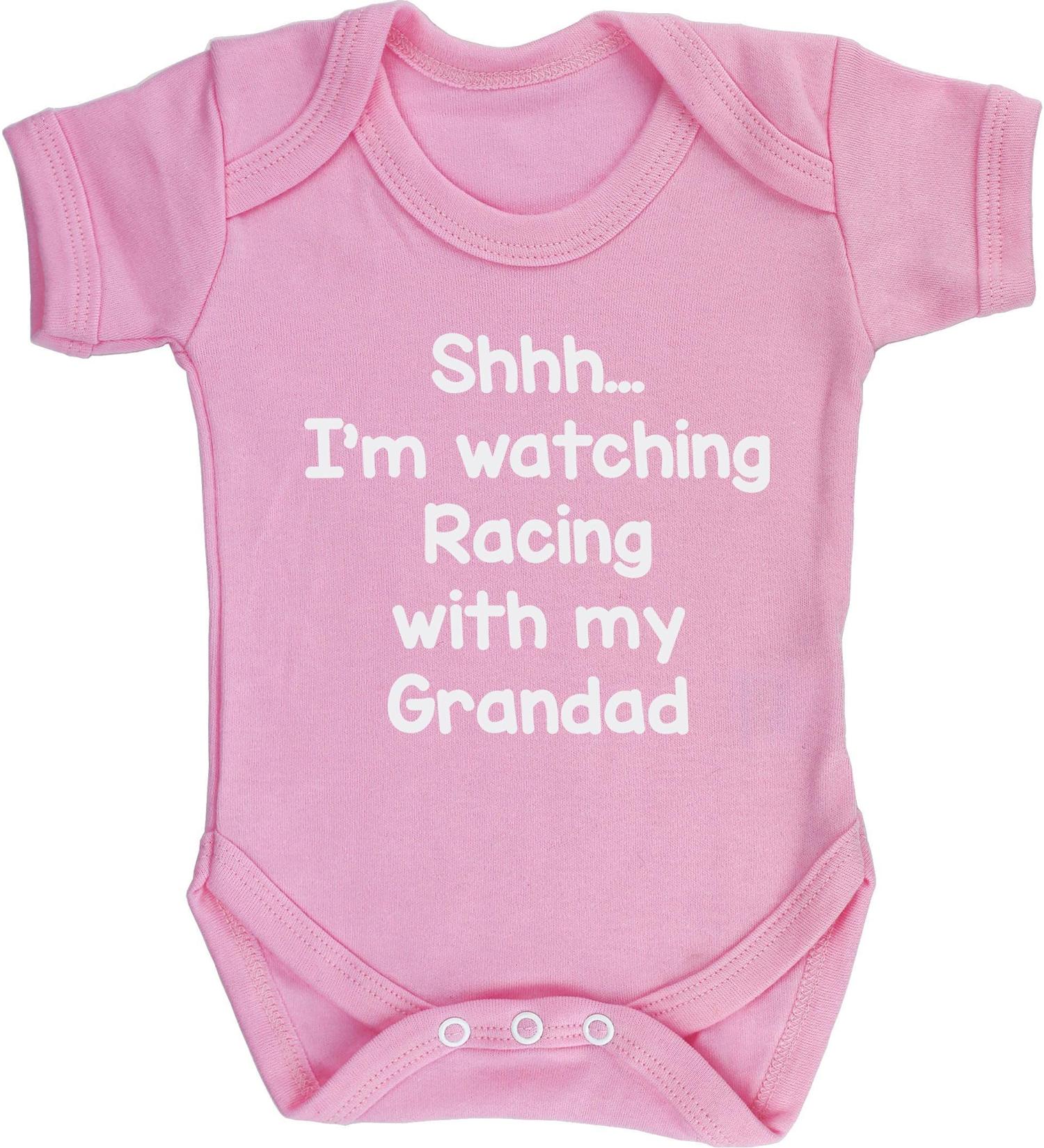 Hippowarehouse Watching Racing with Grandad Baby Vest (Short Sleeve) - Unisex - Buy Online on GoSupps.com