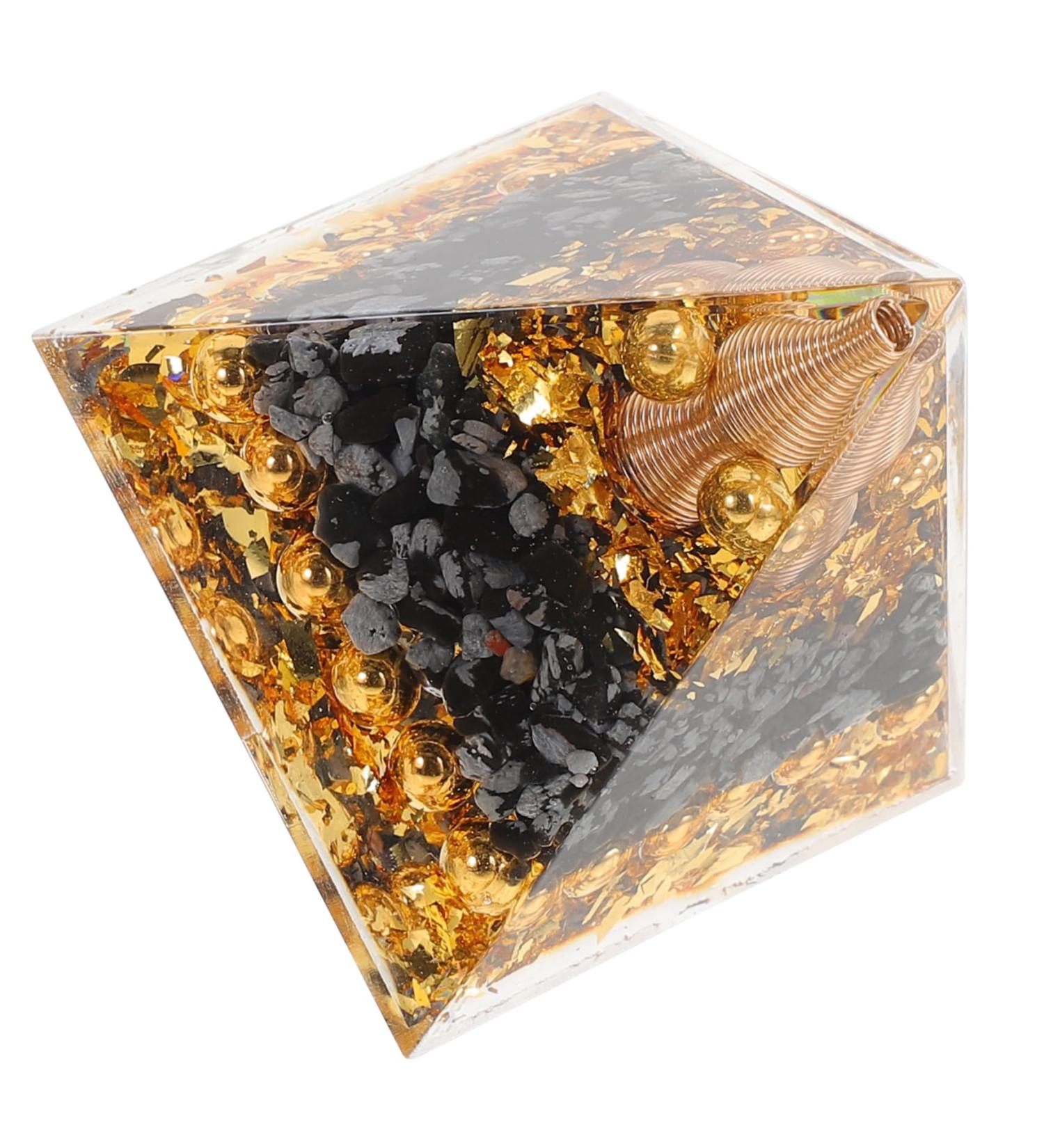 Crystal Ball Pyramid Ornament | Unique Resin Crafts & Desktop Decor - International Shipping - Buy Online on GoSupps.com