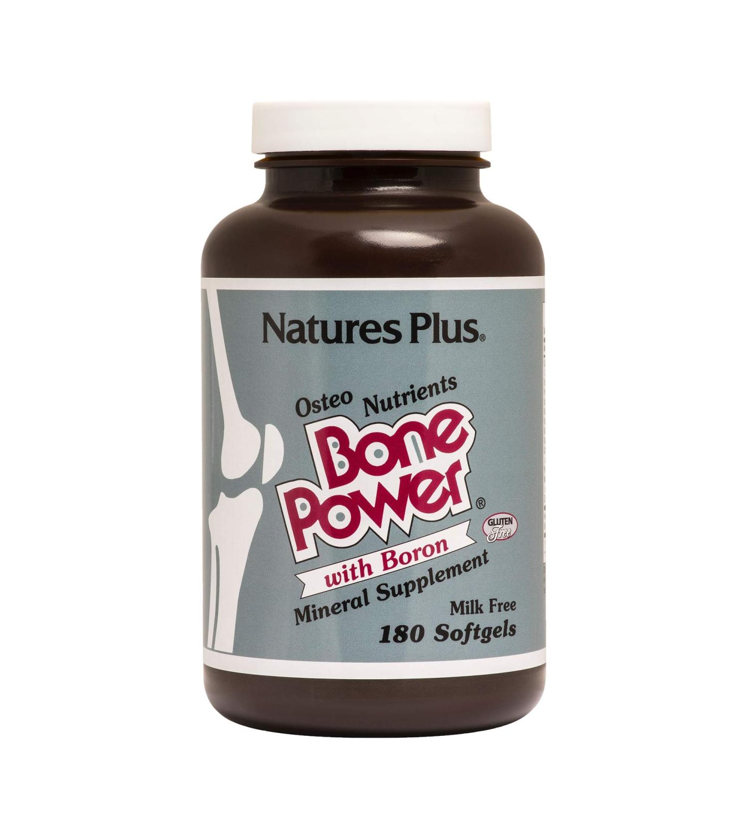 Nature's Plus Bone Power with Boron â€“ 180 Softgels for Stronger Bones - Buy Online on GoSupps.com