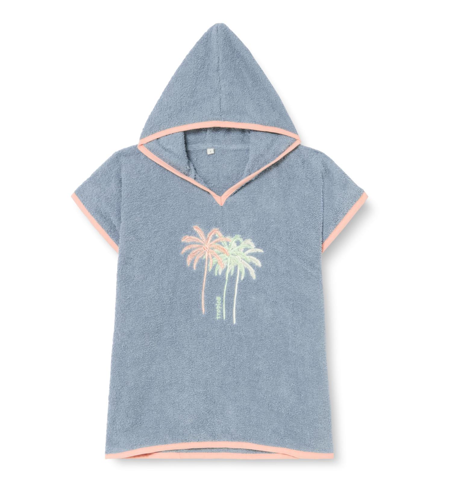 Playshoes Unisex Children's Terry Cloth Poncho Bathrobe Towel - Palm Trees | Kids Bathrobe for Ages 4+ - Shop Now! - Buy Online on GoSupps.com