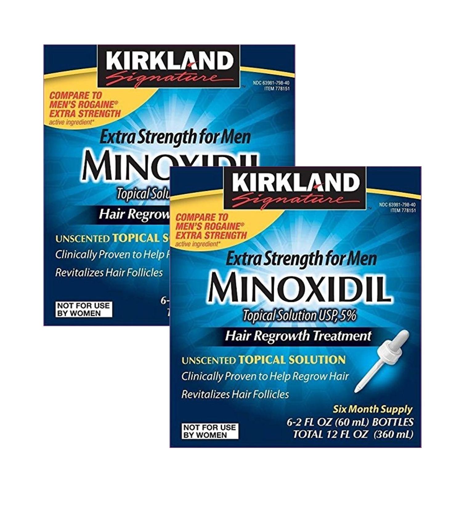 KIRKLAND SIGNATURE Minoxidil for Men 5% Hair Regrowth Treatment 12 Months Supply - Unscented - Buy Online on GoSupps.com