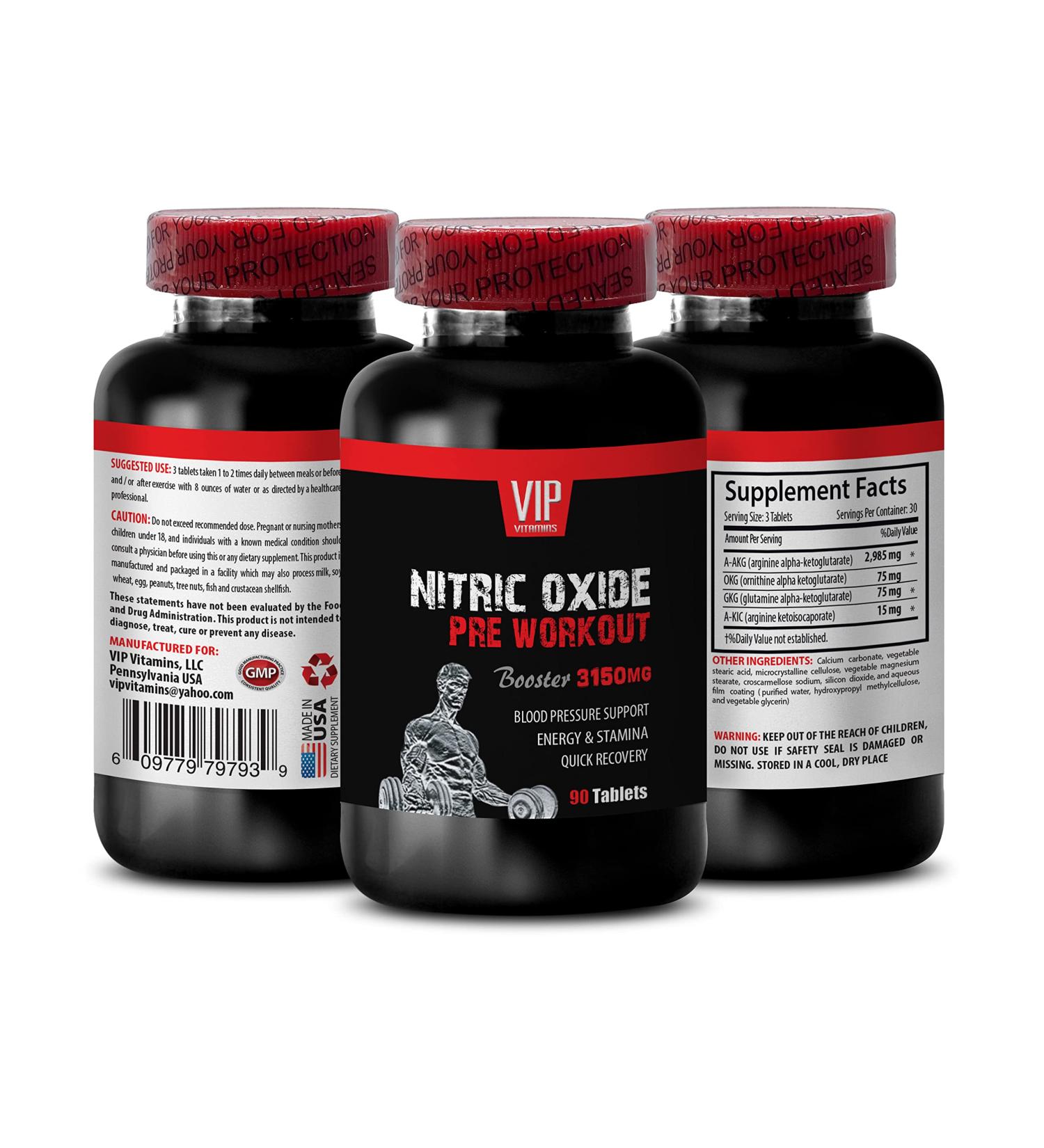 Buy Nitric Oxide Powder with L-Arginine & L-Glutamine | Pre-Workout Booster 3150 - 90 Tablets | Best Nitric Oxide Supplements - Buy Online on GoSupps.com