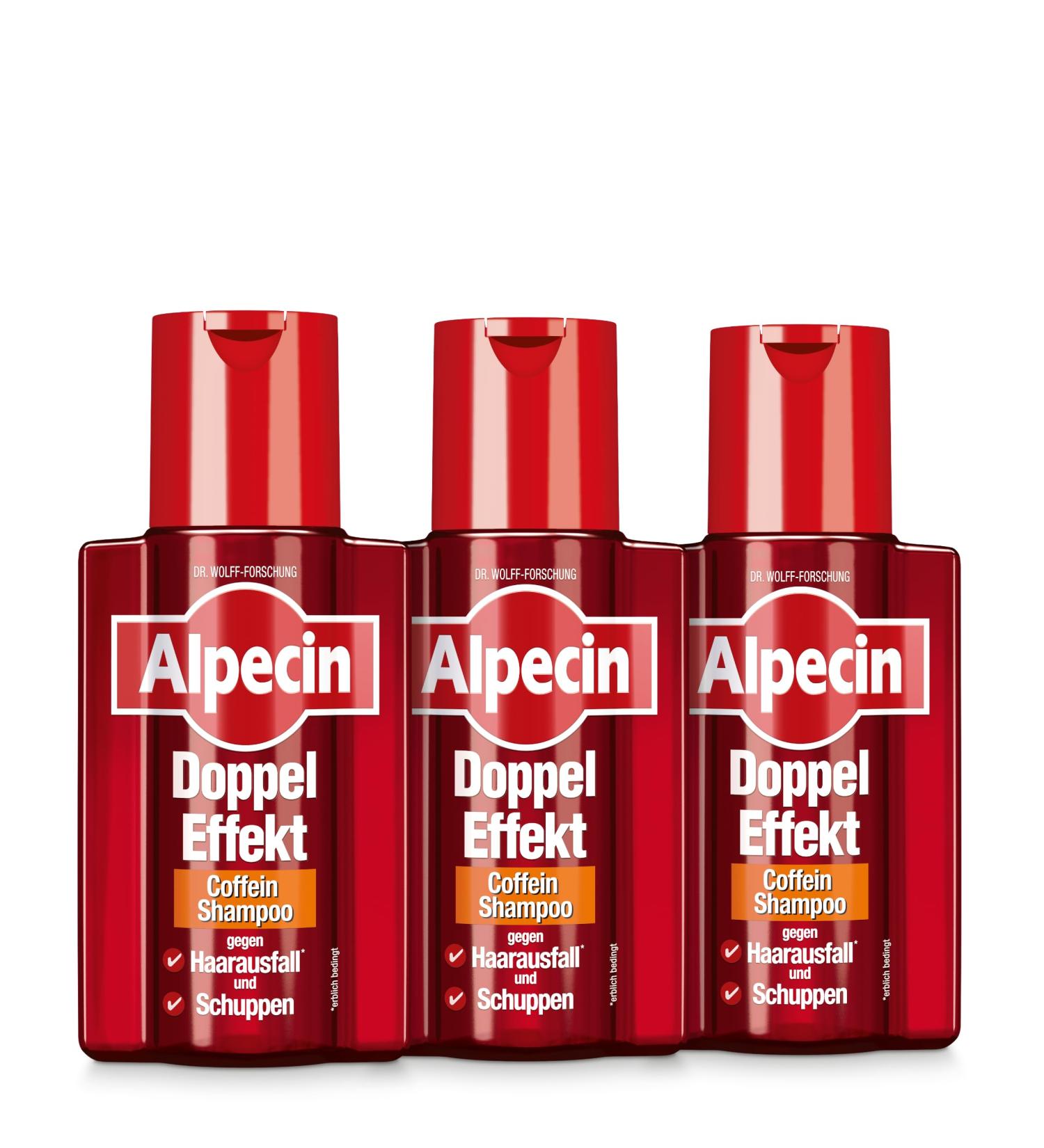  Alpecin Alpecin 3-Pack of Dual-Effect Caffeine Shampoos 200ml - For Hereditary Hair Loss and Dandruff - Suitable for Oily Scalps - Buy Online on GoSupps.com