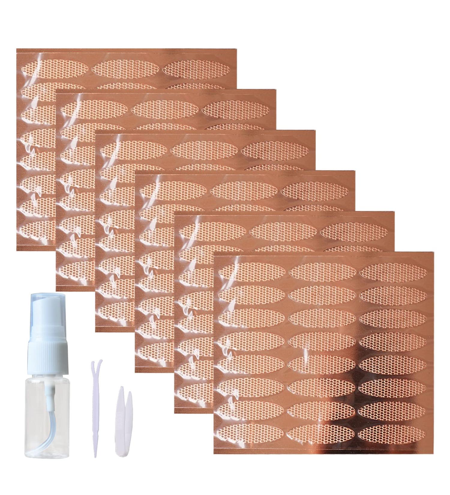 L Size Hooded Eyes Eyelid Tape Set | Glue-free Double Eyelid Sticker with Lace Strips and Tools for Big Eye Lift - Buy Online on GoSupps.com