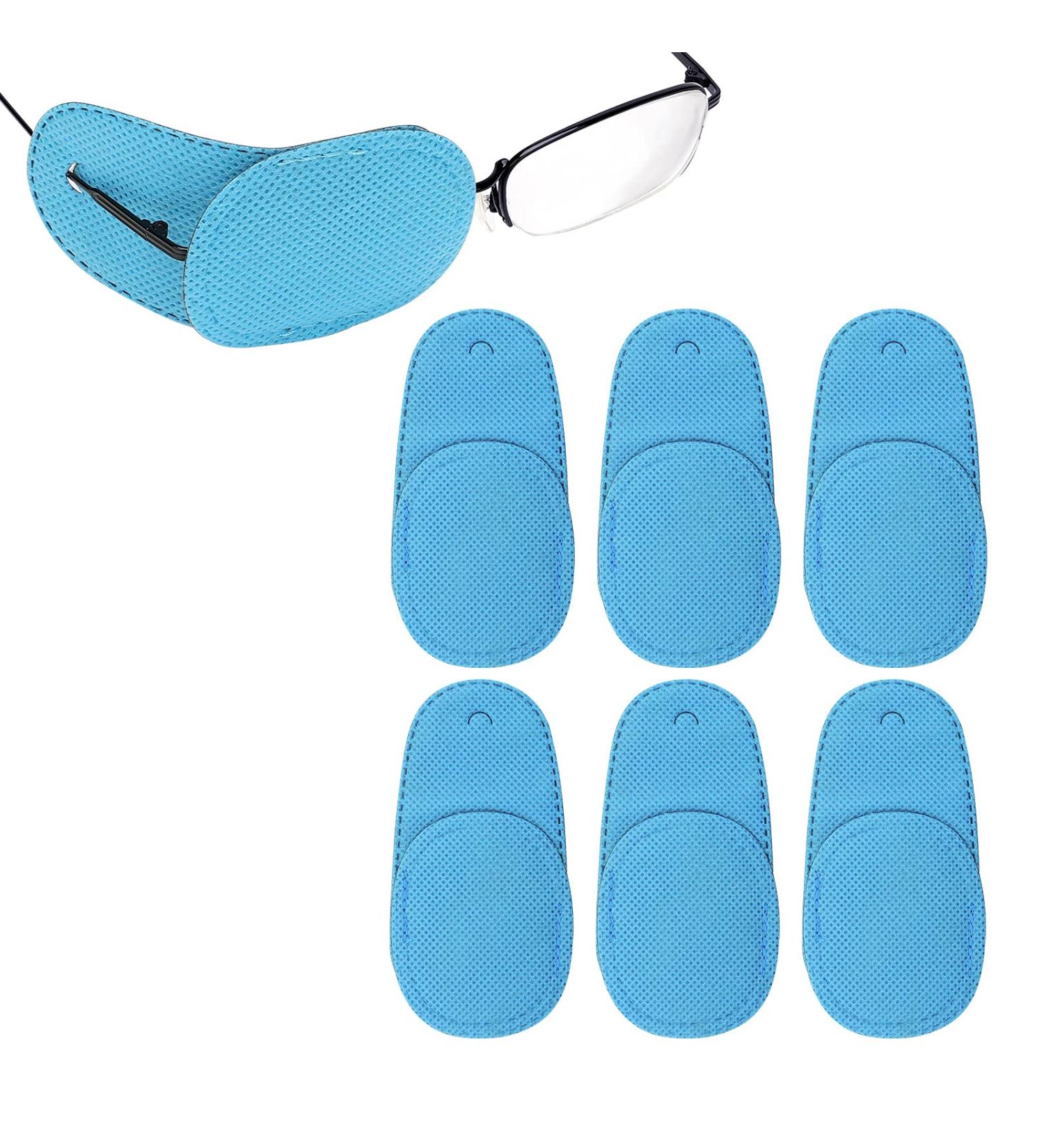 LUTER 6 Pi ces Cache Oeil pour Lunettes R utilisable Cache Oeil pour Couvrir l'Oeil Gauche Droit Am liorer la Vision pour Enfants et Adultes Oeil Paresseux Amblyopie Strabisme (Bleu M dium) - Buy Online on GoSupps.com