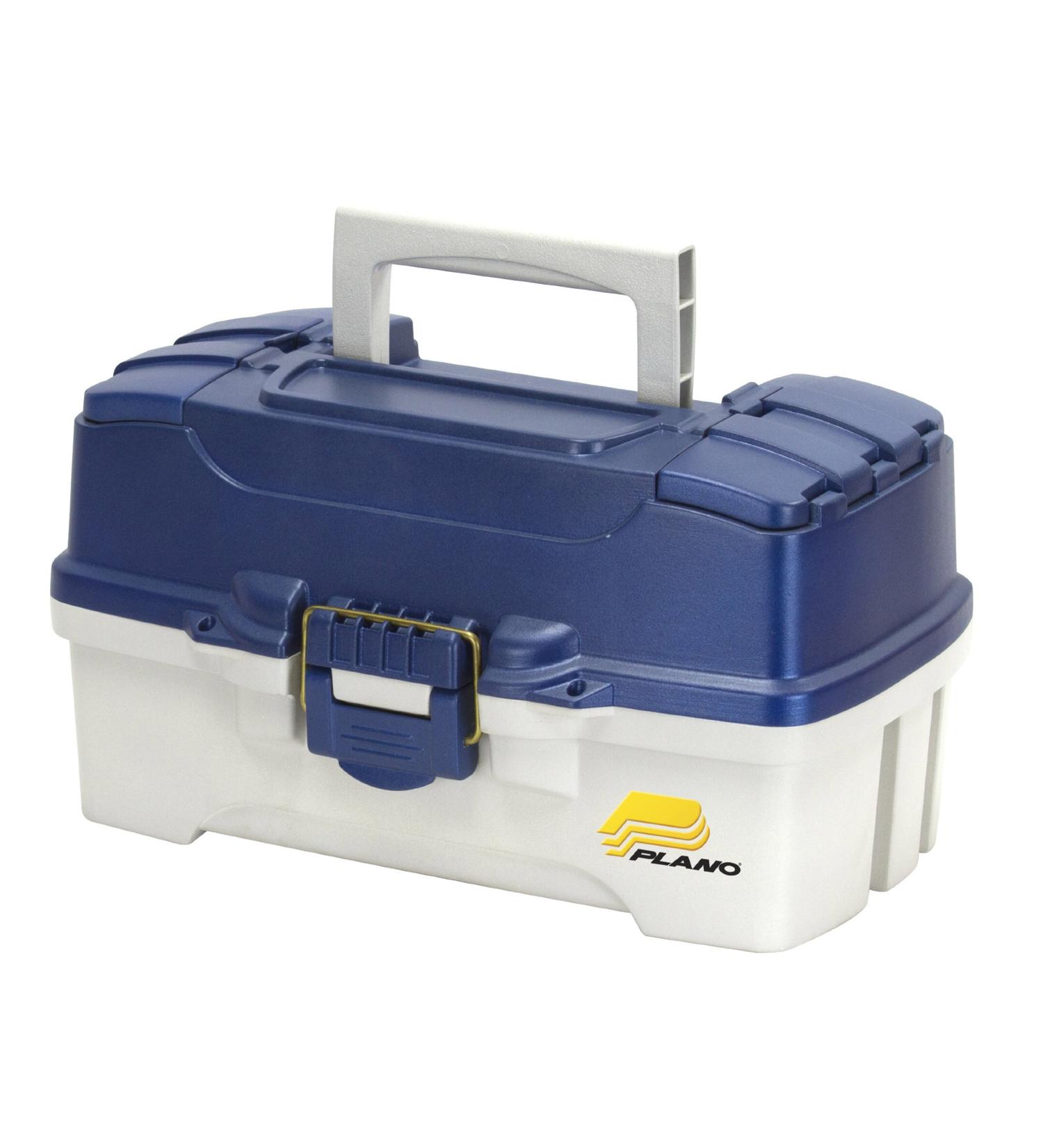 Plano 2-Tray Tackle Box with Dual Top Access - Blue Metallic/Off White - Premium Tackle Storage (620206) - One Size - Buy Online on GoSupps.com