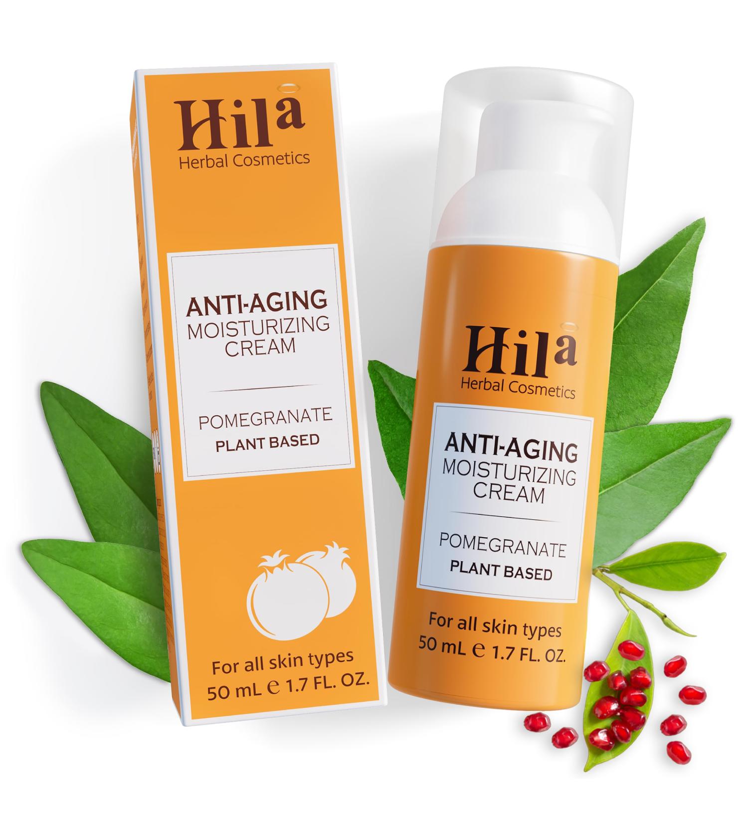 Anti Aging Moisturizing Cream with Pomegranate - Firming & Tightening Face Cream with Vitamins E C & A - 50ml - Buy Online on GoSupps.com