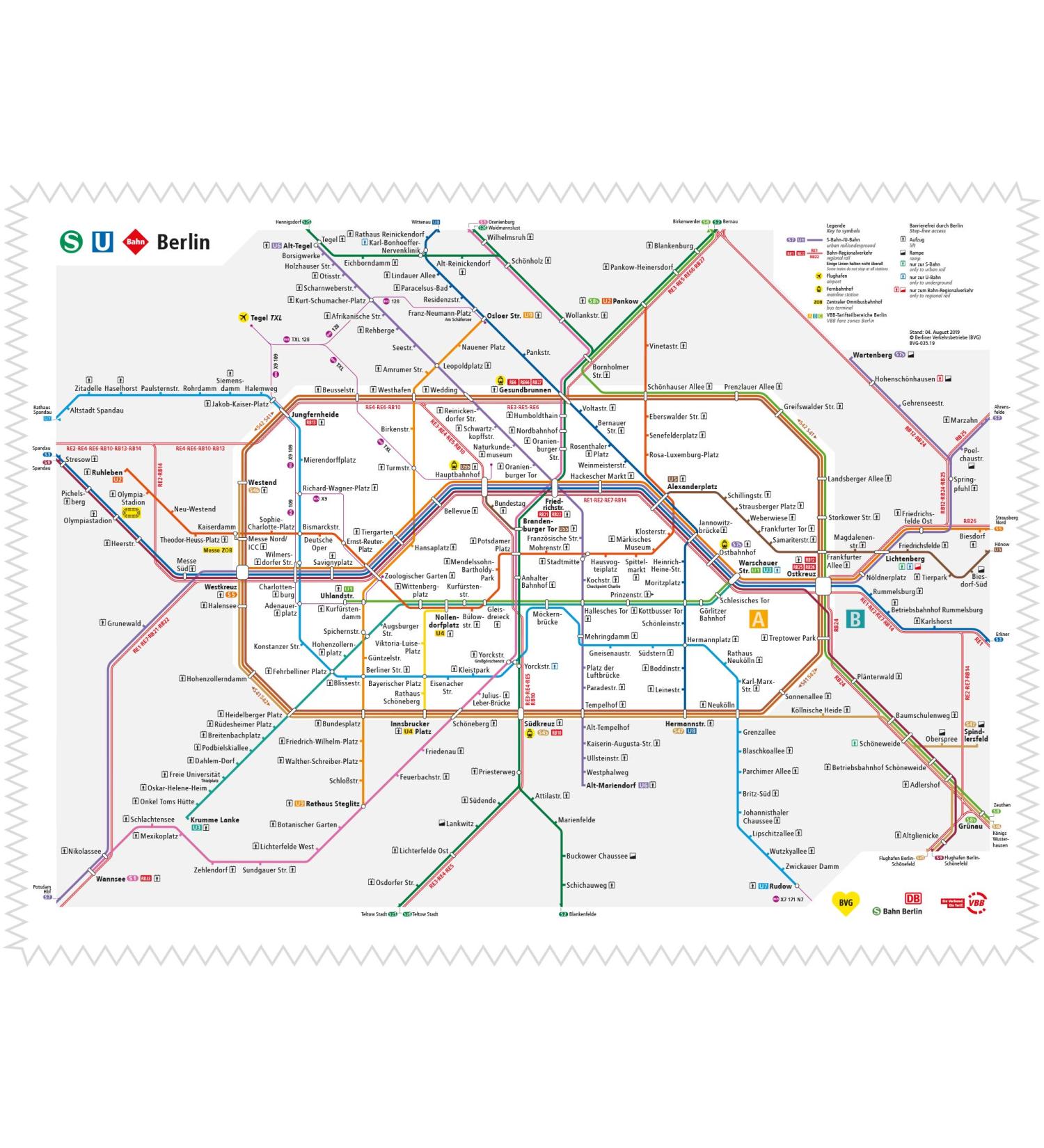 argus glasses cleaning cloth microfiber cloth motif "BVG Berlin S+U Bahn network plan" 2 pieces