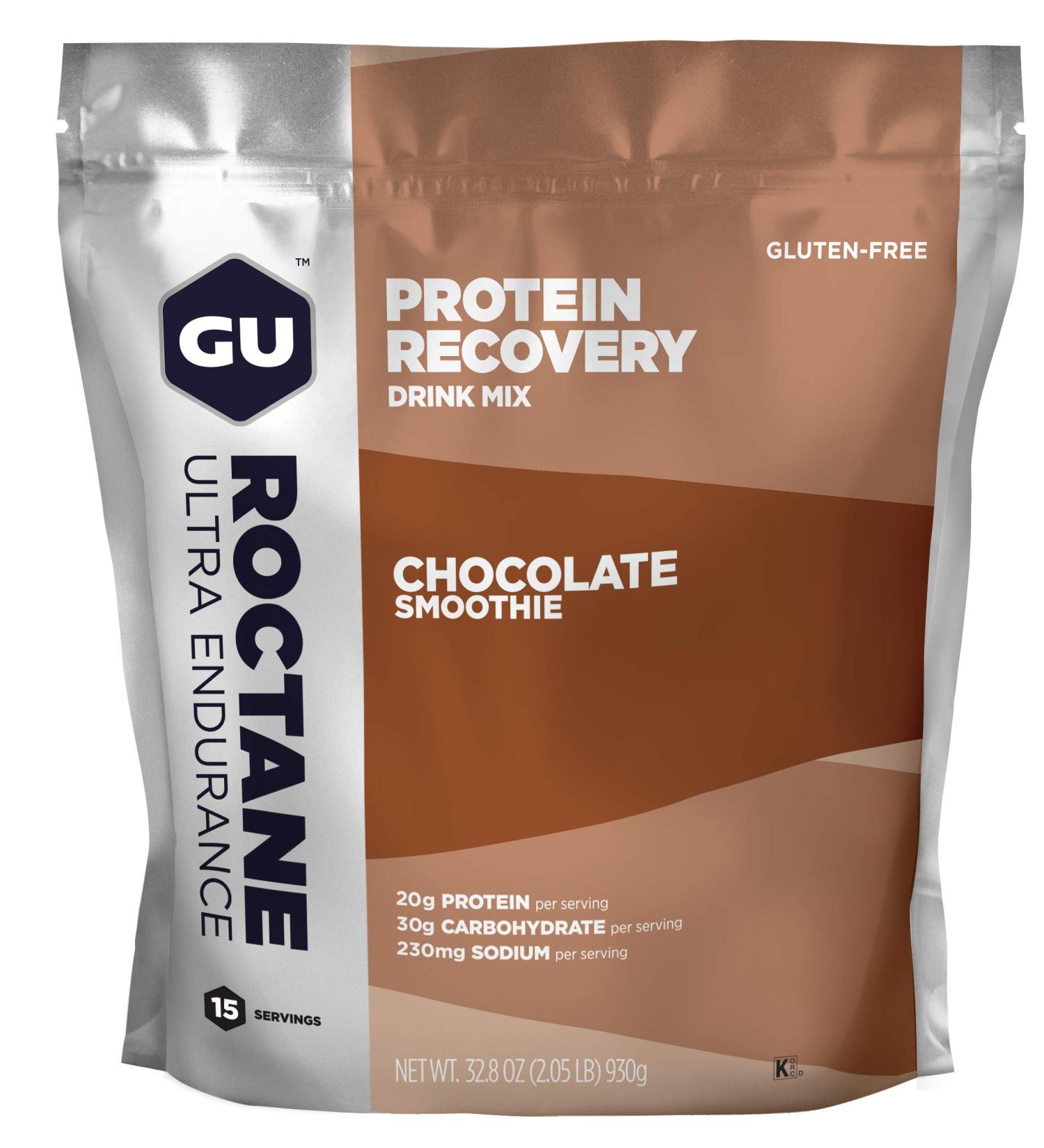 Gu Energy Roctane Ultra Endurance Protein Recovery Drink Mix - Chocolate Smoothie | 15-Serving Pouch - Buy Online on GoSupps.com