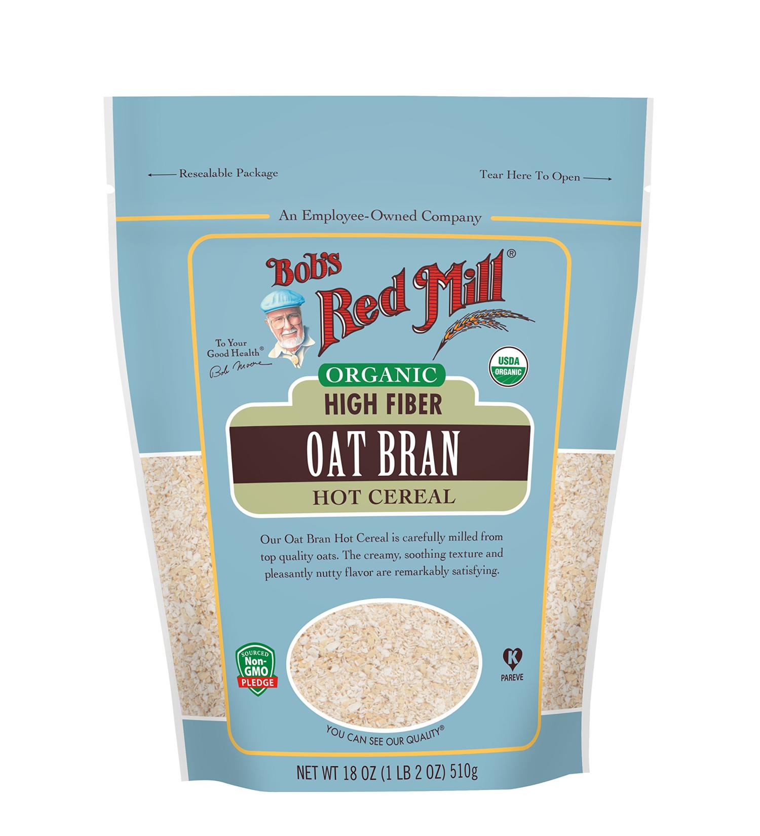 Bob's Red Mill Organic High Fiber Oat Bran Hot Cereal - 18 oz (510 g) | Healthy Breakfast Option - Buy Online on GoSupps.com