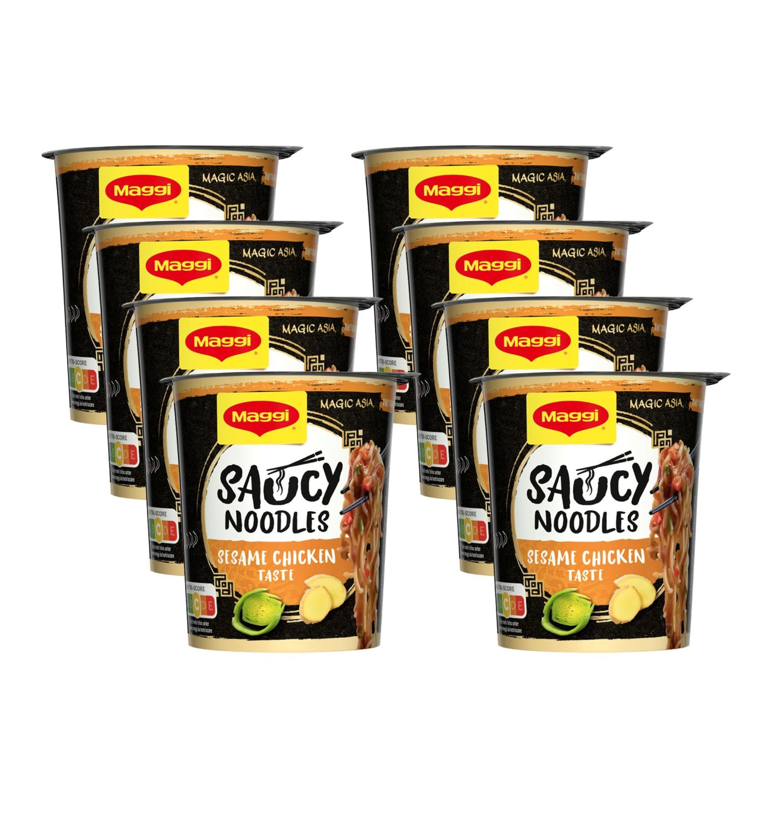 Buy Maggi Magic Asia Saucy Noodles Sesame Chicken Flavor Cup - 8 Pack (8x75g) | International Shipping Available - Buy Online on GoSupps.com