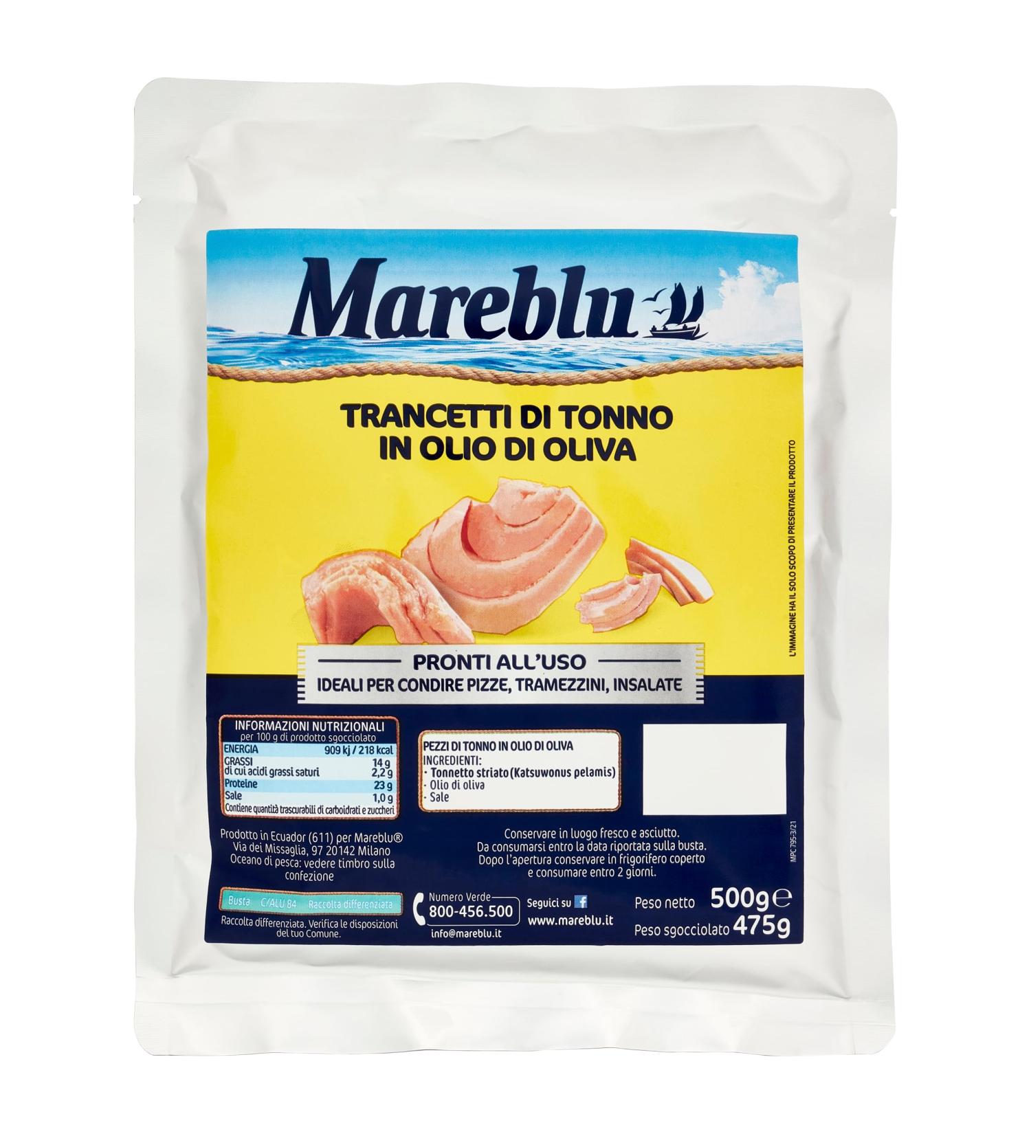 Italian Gourmet E.R. MAREBLU Tuna Slices 160245 Olive Oil Bs 500 g