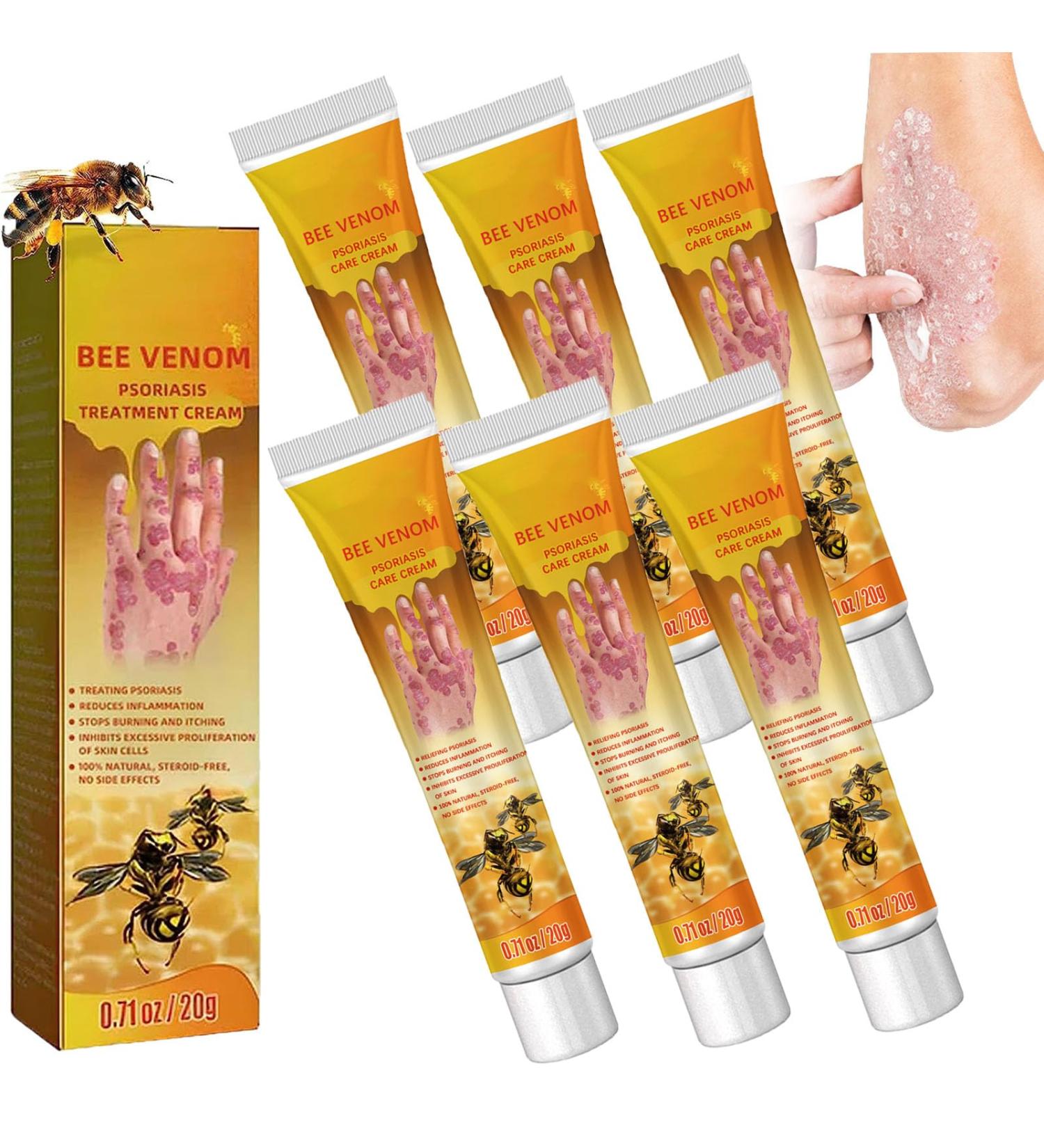 Bee Venom Psoriasis Treatment Cream - Soothing & Moisturizing | 6pcs - Buy Online on GoSupps.com