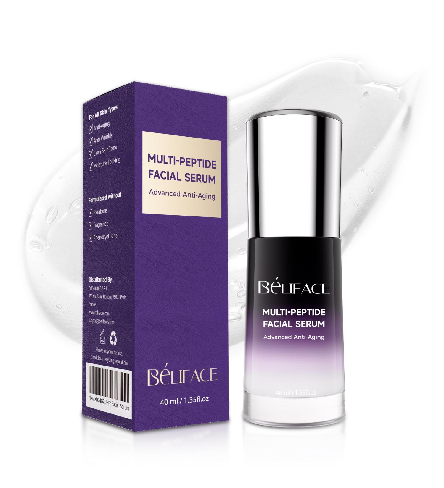 Peptides Serum with Hyaluronic Acid for Fine Lines and Wrinkles Collagen Boosting Hydrating Serum Anti-aging for All Skin Types Fragrance Free 1.35 Fl. Oz 1.35 Fl Oz (Pack of 1) - Buy Online on GoSupps.com