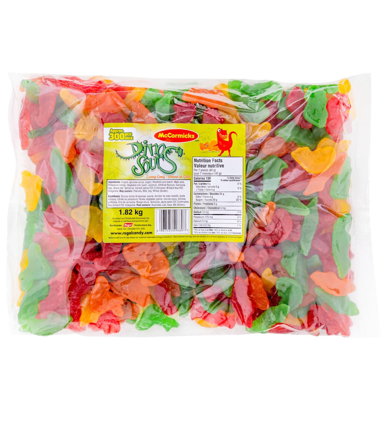 McCormicks Dino-Sours - Gummies - Bulk Candy Bag 1.8kg - Buy Online on GoSupps.com