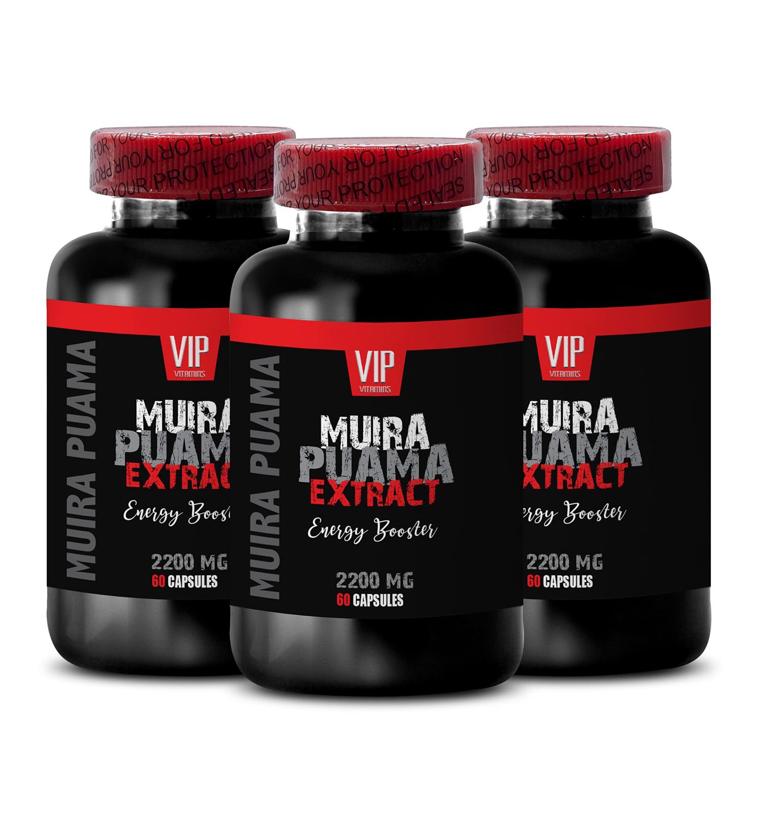 Muira Puama Energy Supplements for Men - 180 Capsules - Energy Boost with Puama Bark Extract - Buy Online on GoSupps.com
