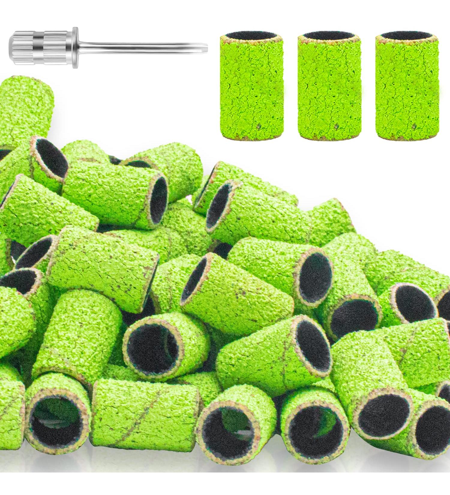 100Pcs 120 Grit Nail Sanding Bands for Nail Drill | Professional Nail Drill Sanding Tools with Boxed Case | Ideal for Removing Gel, Dip Powder, and Poly Nail Gel - Buy Online on GoSupps.com