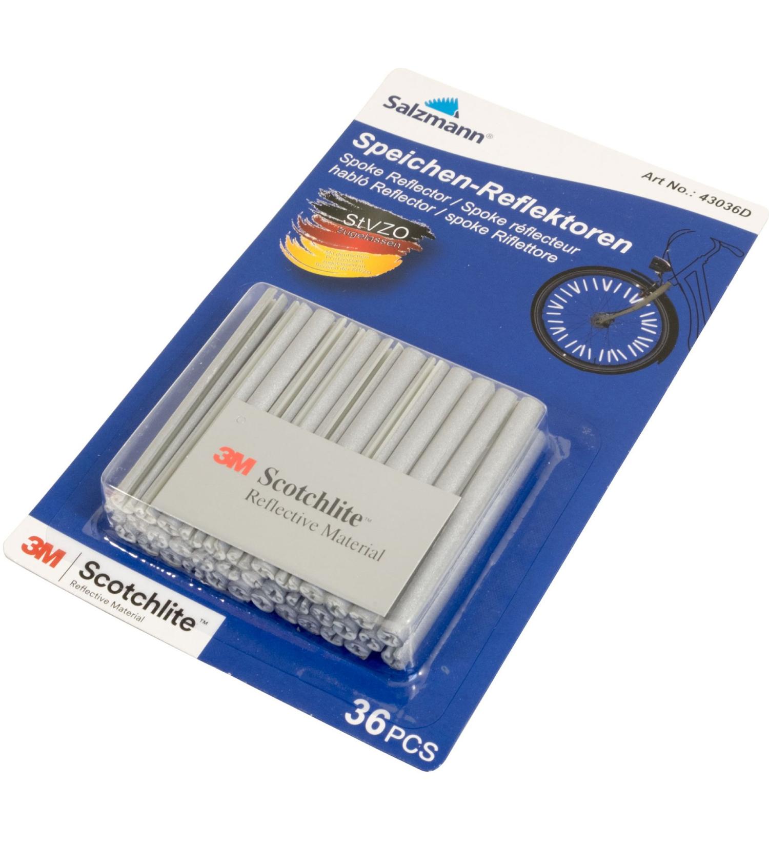 Salzmann Hi Vis Bicycle Spoke Reflectors - Set of 36pcs | 3M Scotchlite Reflective Material - Buy Online on GoSupps.com