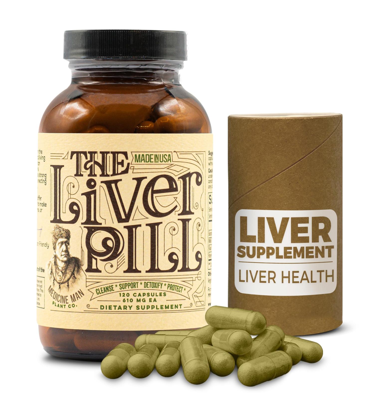 Buy The Liver Pill 120 Capsules - Herbal Liver Detox & Cleanse with Burdock Root Milk Thistle & Rosemary - Non-GMO & Organic Supplements for Men and Women - Fast International Shipping - Buy Online on GoSupps.com