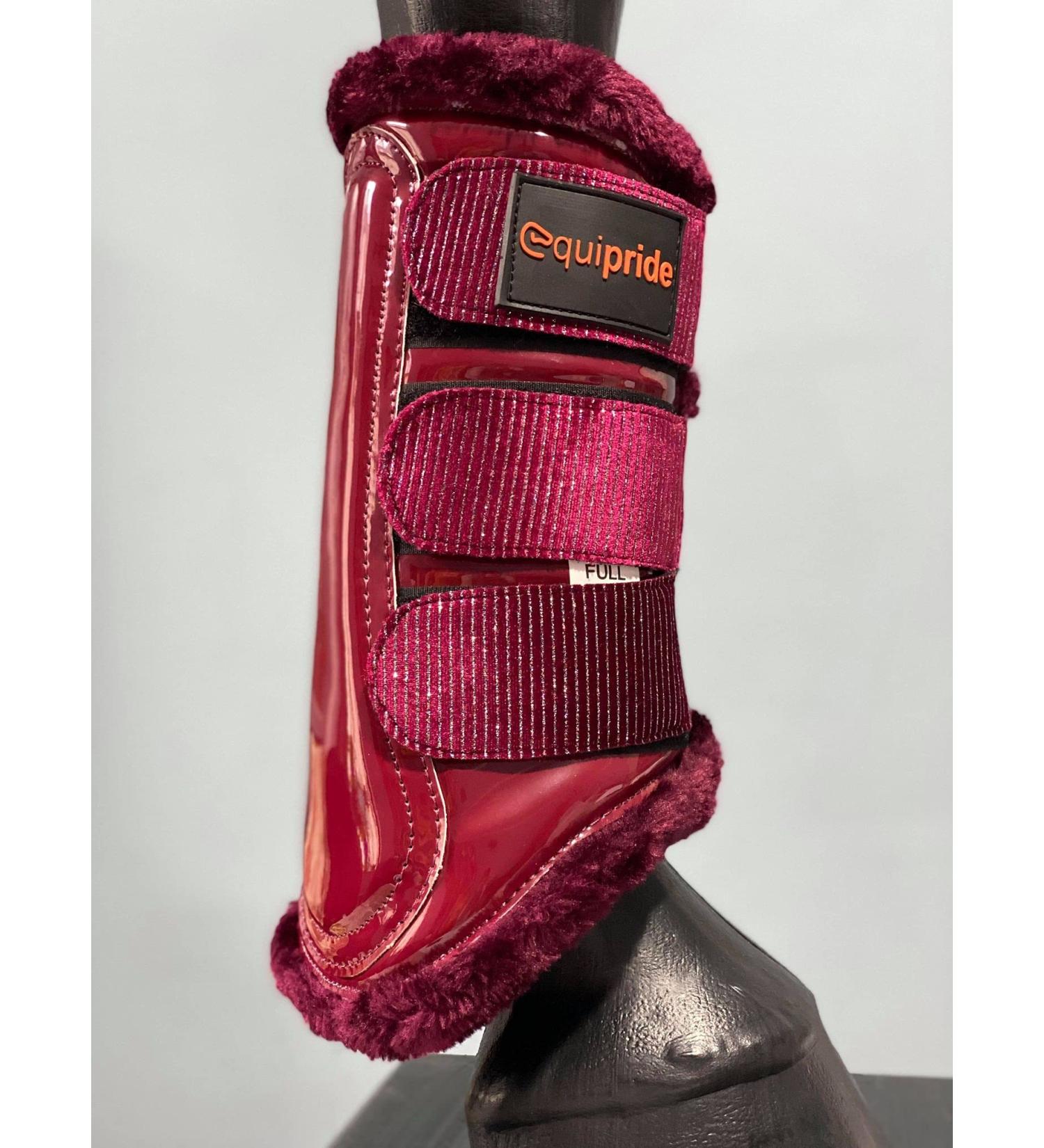 Equipride HORSE BRUSHING BOOTS SPARKLY GLITTER MATERIAL XL to Pony (Full (L) Burgundy) Full (L) Burgundy - Buy Online on GoSupps.com