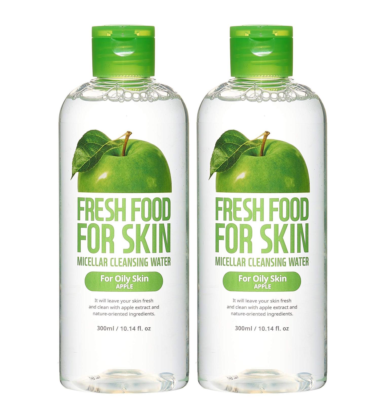 Fresh Food for Skin Micellar Water Face Cleansing Makeup Remover - Apple (Oily Skin) & Orange 2 Pack - International Shipping Available - Buy Online on GoSupps.com
