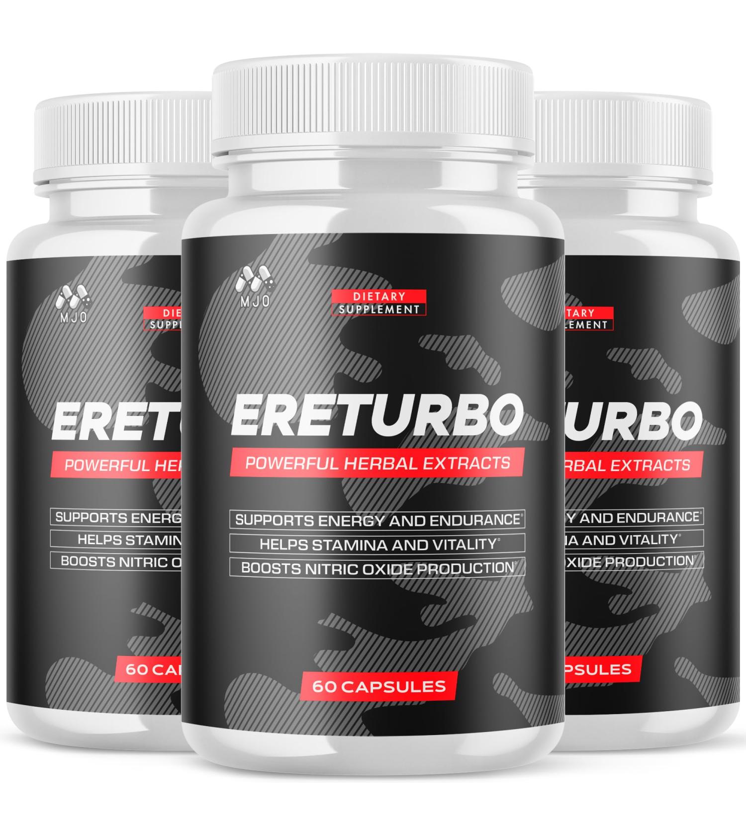 (3 Pack) Ereturbo Capsules Official Ereturbo Pills for Men with All Natural Ingredients Advanced Optimal Health & Wellness Support with Maximum Strength Vitamins for Active Lifestyle (180 Capsules)