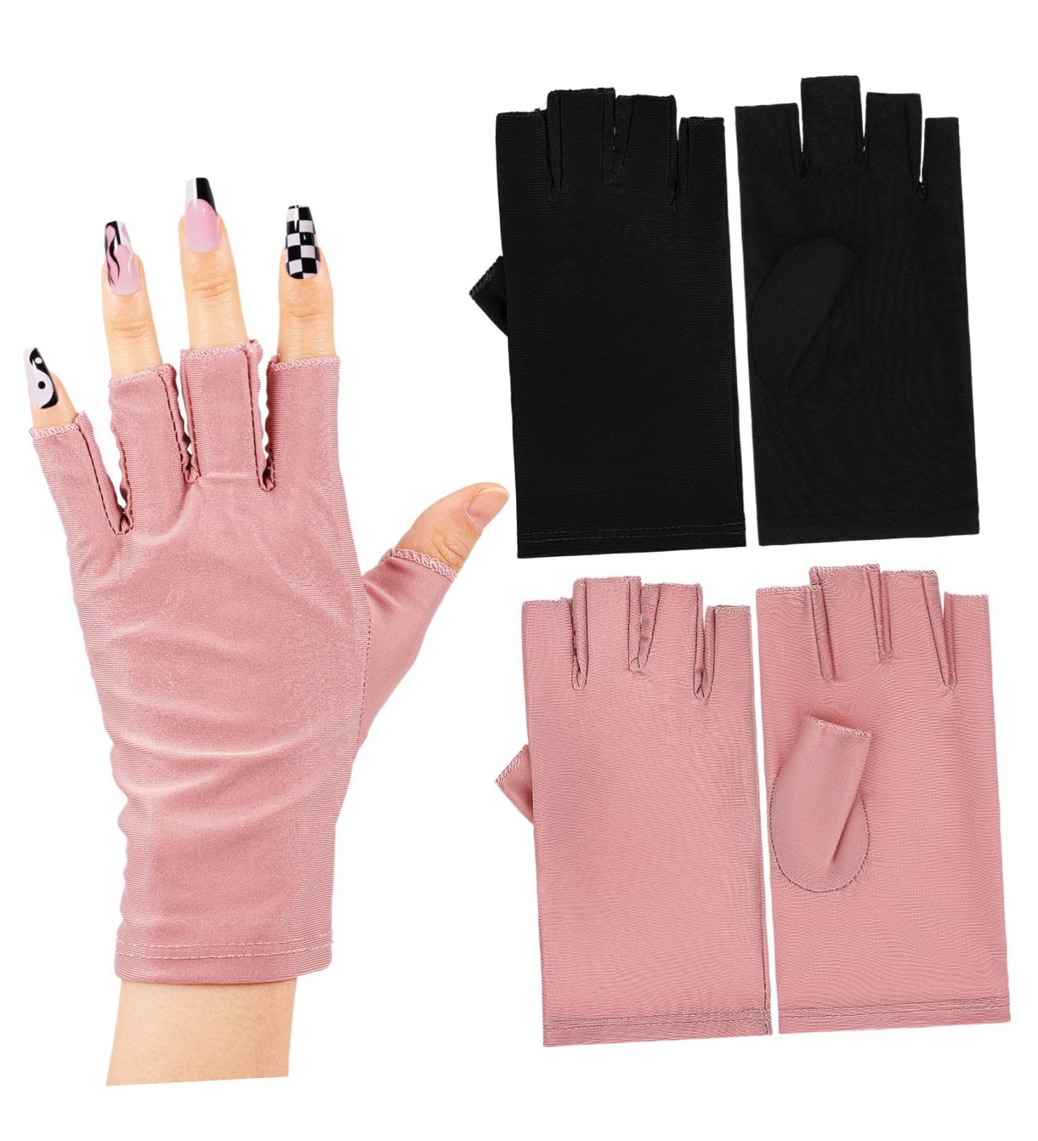  Housoutil Housoutil 2 Pairs Anti-UV Fingerless Nail Art Accessory Nail Lamp UV Nail Art UV UV Rays Gel Accessories Cotton - Buy Online on GoSupps.com