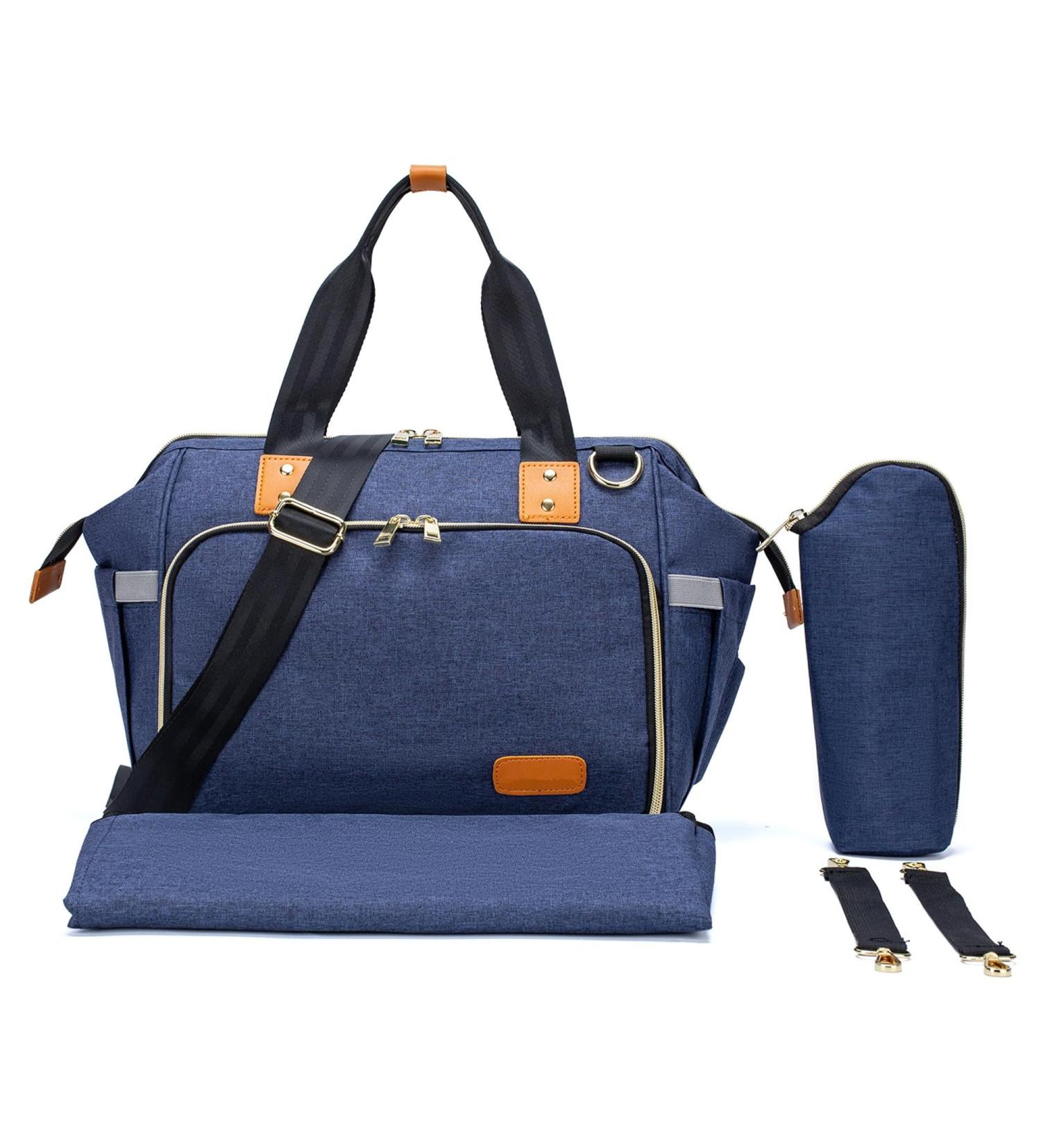 Axcone Sac   Langer Imperm able pour B b | Fourre-Tout avec Matelas   Langer & Porte T tine - Sac de Voyage Bandouli re en Bleu - Buy Online on GoSupps.com