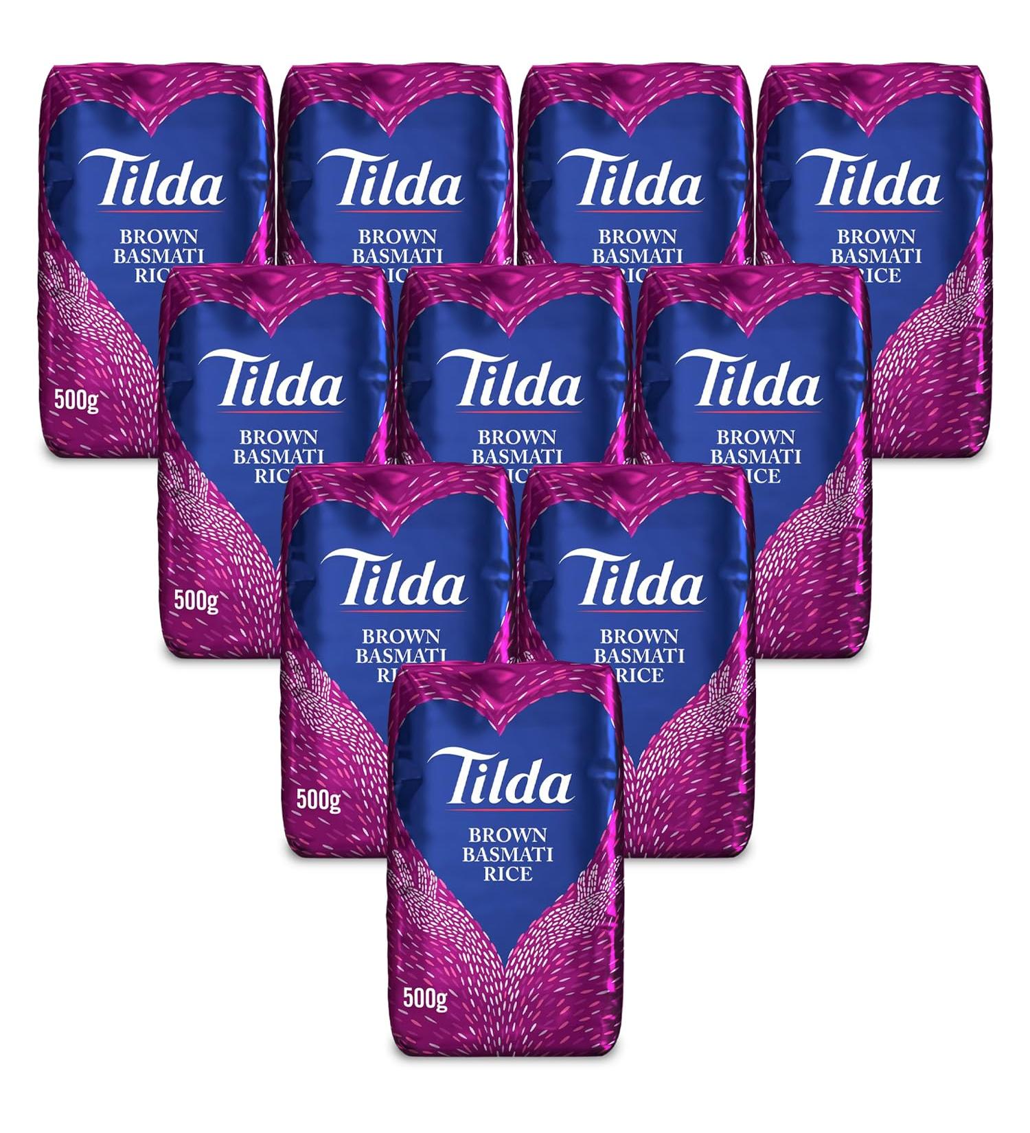 Tilda Wholegrain Basmati Rice 500g (10 Pack) - Buy Online on GoSupps.com