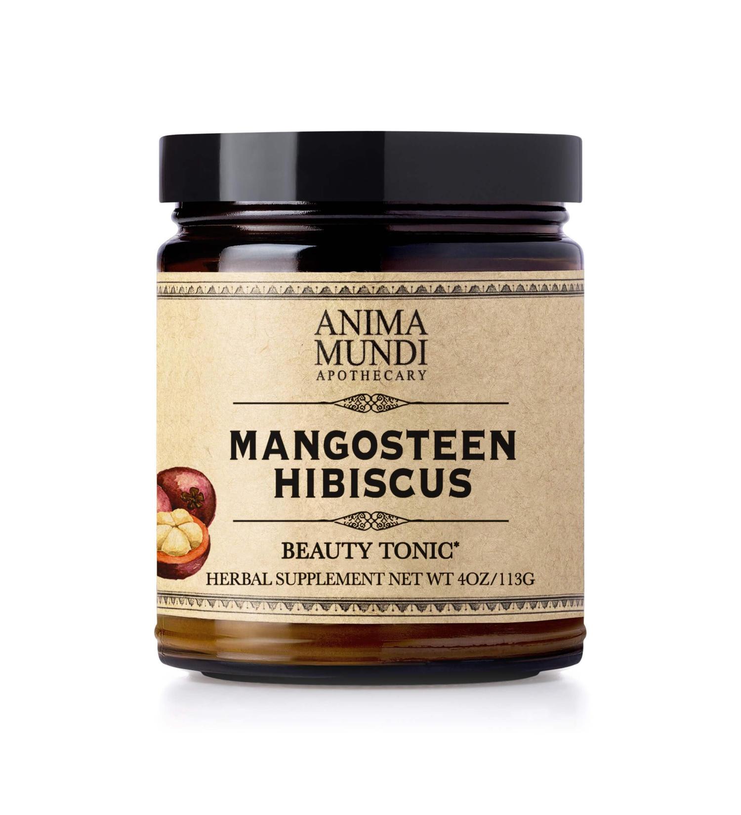 Anima Mundi Mangosteen Hibiscus Beauty Tonic - Organic Skin & Immune Booster with Vitamin C - 4oz - Buy Online on GoSupps.com