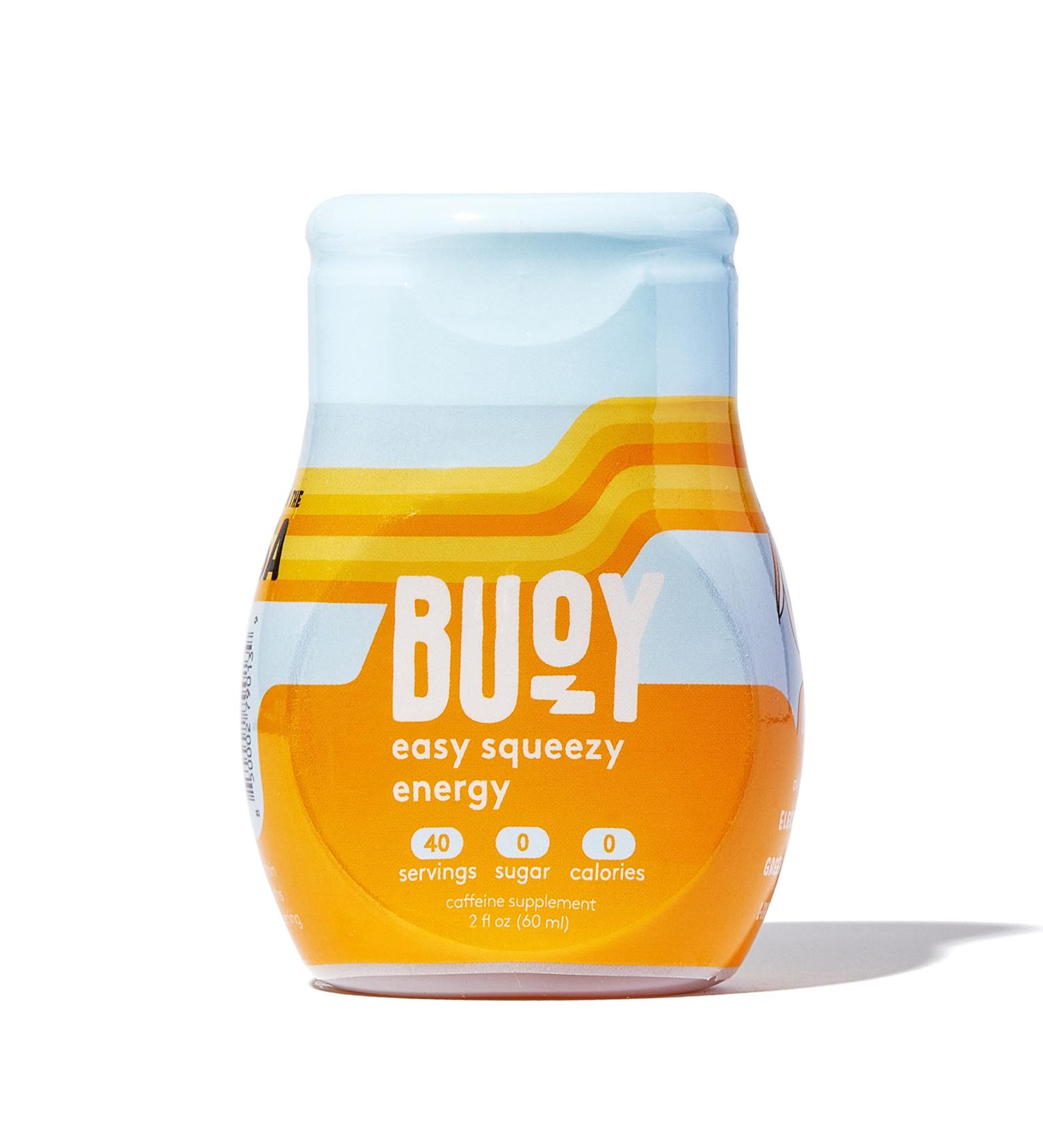 Buoy Energy Electrolyte Drops - 40 Servings - Caffeine from Green Tea + L-Theanine for Jitter-Free Focus - Ideal for Tea, Shakes, Juice, and Beer - Daily Hydration & Energy Supplement - 2 Fl Oz (1 Pack) - Buy Online on GoSupps.com
