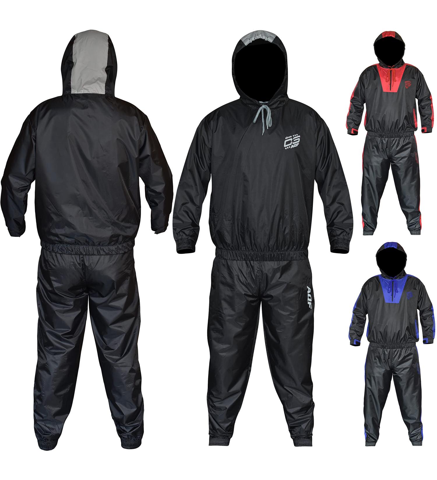 AQF Sauna Suit for Men - SwitZs Fitness Training & Jogging Suit | Black XL - Boost Weight Loss & Maximize Workouts - Buy Online on GoSupps.com