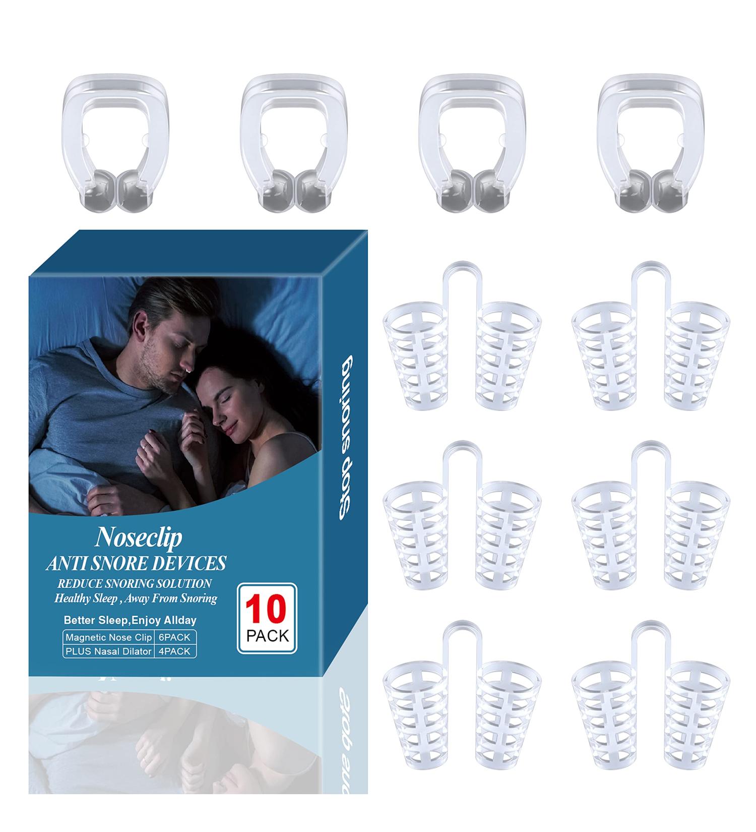 Anti Snoring Devices - Magnetic Nose Clips & Nasal Dilators Combo for Restful Sleep - Men and Women - Buy Online on GoSupps.com