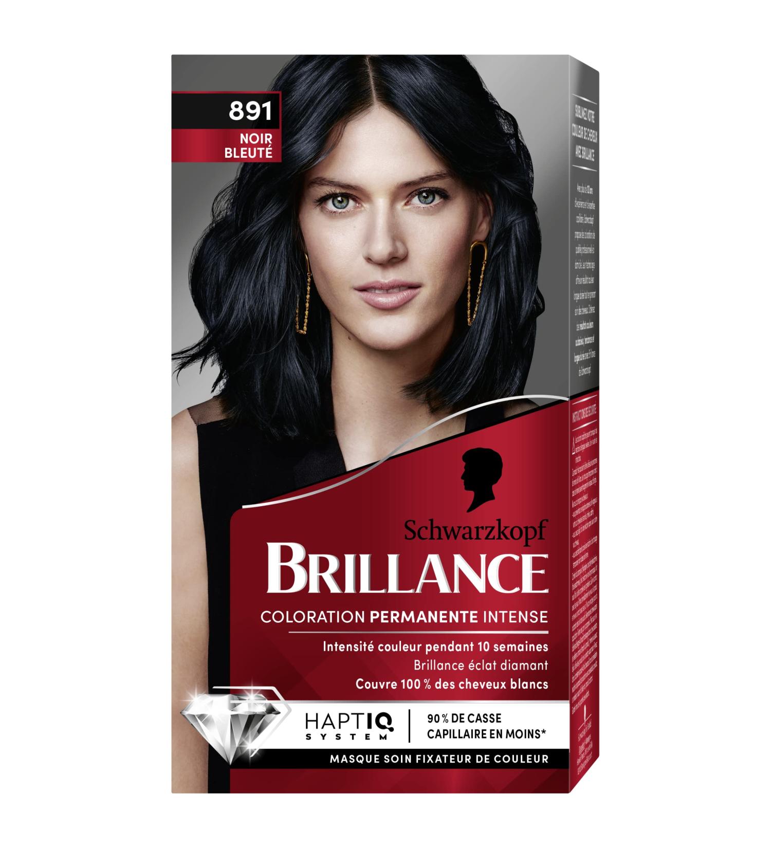 Schwarzkopf Brillance Hair Color 891 Noir Bleut - Intense Shine & Rich Color | Shop Internationally - Buy Online on GoSupps.com