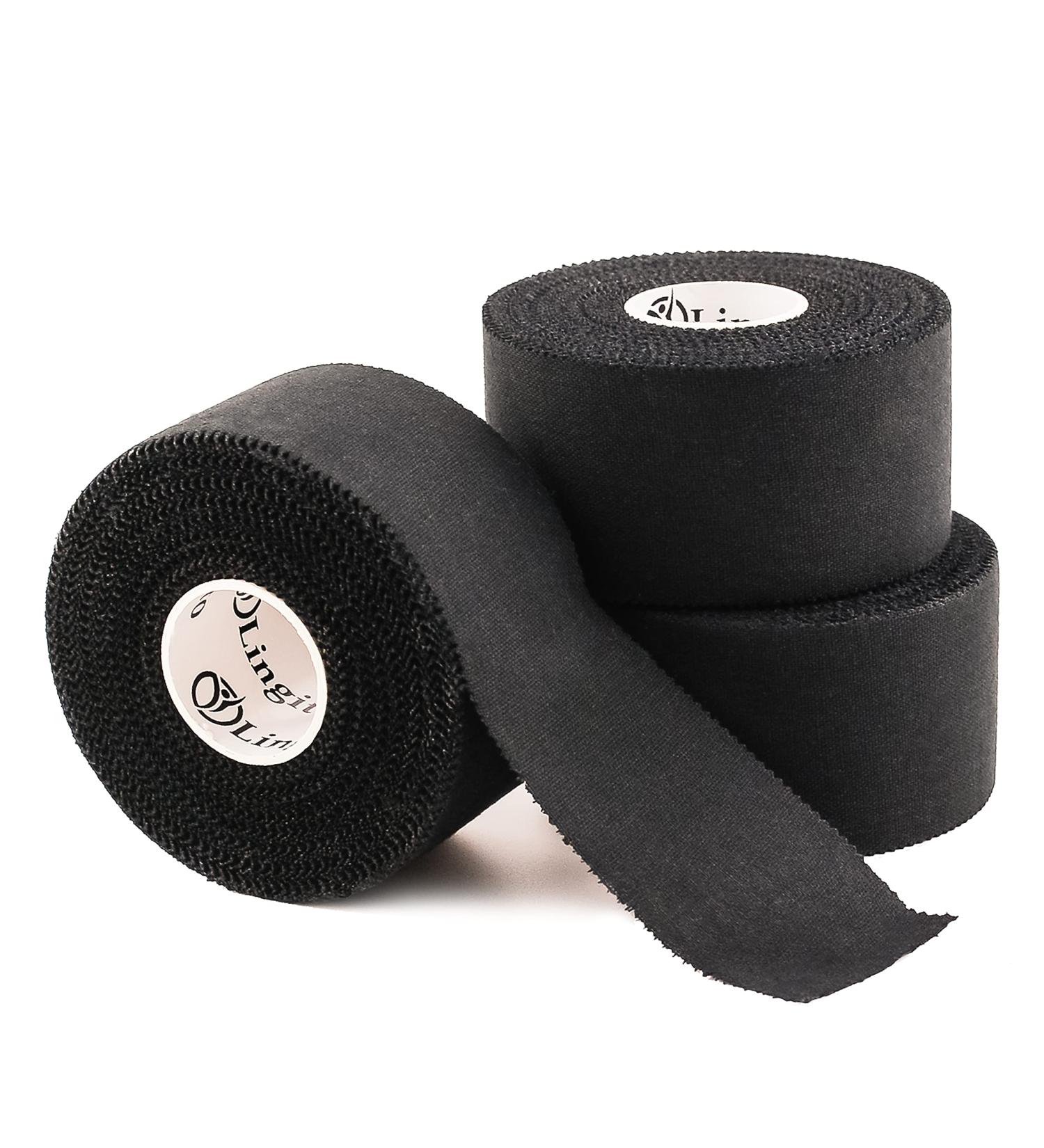 Black Medical Athletic Tape | 45ft Uncut Roll for Pain Relief | Waterproof Therapeutic Aid for Muscles, Shin Splints, Knees & Shoulders - 3 Rolls (45 ft per roll) - Buy Online on GoSupps.com
