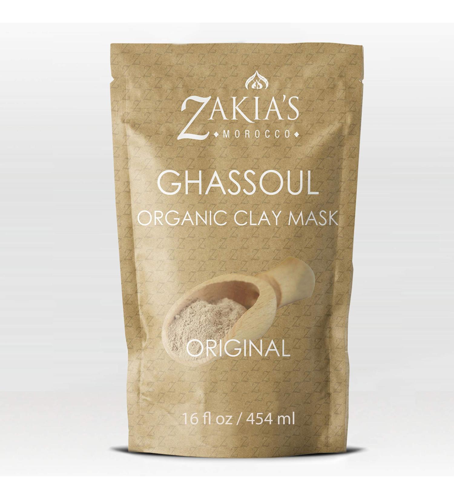 Zakia's Moroccan Rhassoul Clay Mask - Organic Natural Facial & Body Clay - 1 lb for Radiant Skin - Buy Online on GoSupps.com