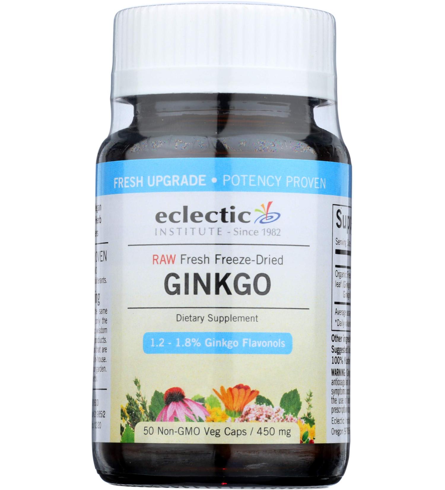 Eclectic Ginkgo 450 Mg Fduv with Glass Blue 50 Count Blue 50 count (Pack of 1) - Buy Online on GoSupps.com