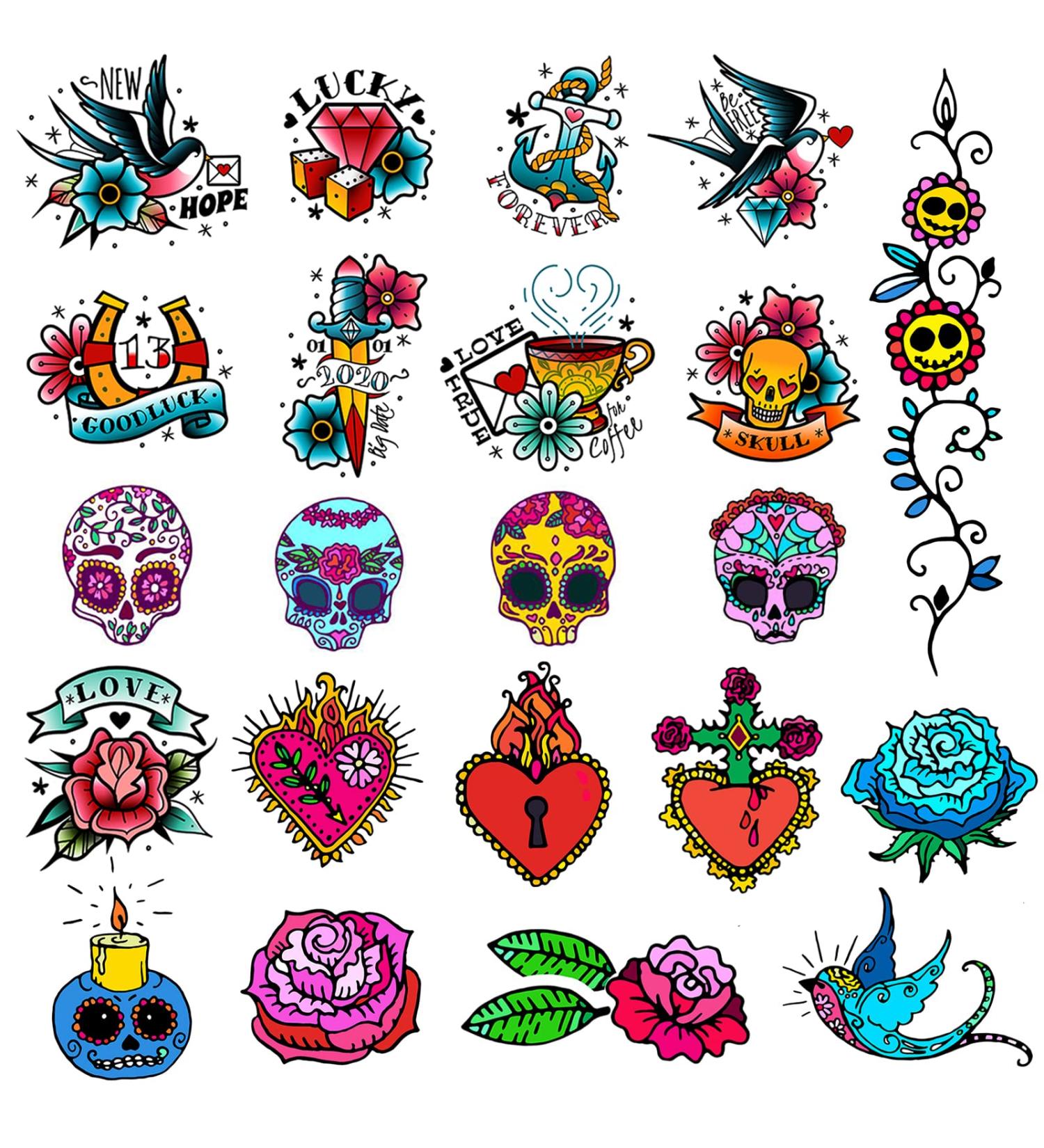 CARGEN Cool Classic Temporary Tattoos - Old School Designs for Adults, Women, Men, and Kids - Buy Online on GoSupps.com