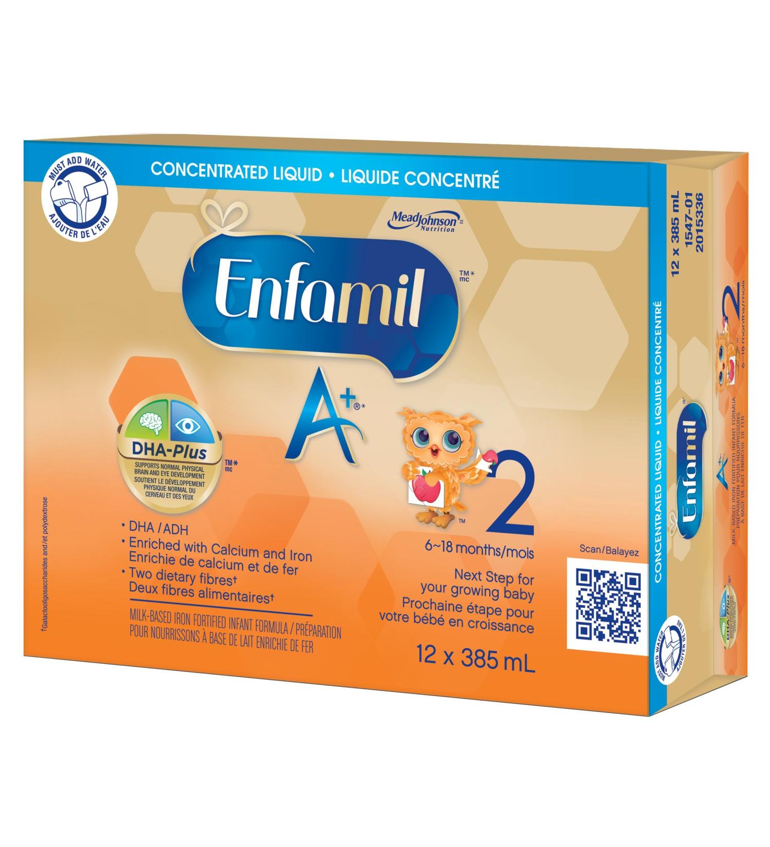 Enfamil 2 Baby Formula Concentrate Case 385ml 12 pack - Buy Online on GoSupps.com