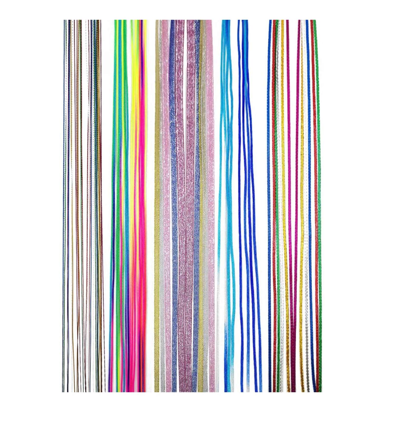 99pcs Colorful Hair Ties for Braiding - Fashionable Hair Accessories for Kids & Women - Perfect for Parties | DIY Hair Mesh - Buy Online on GoSupps.com