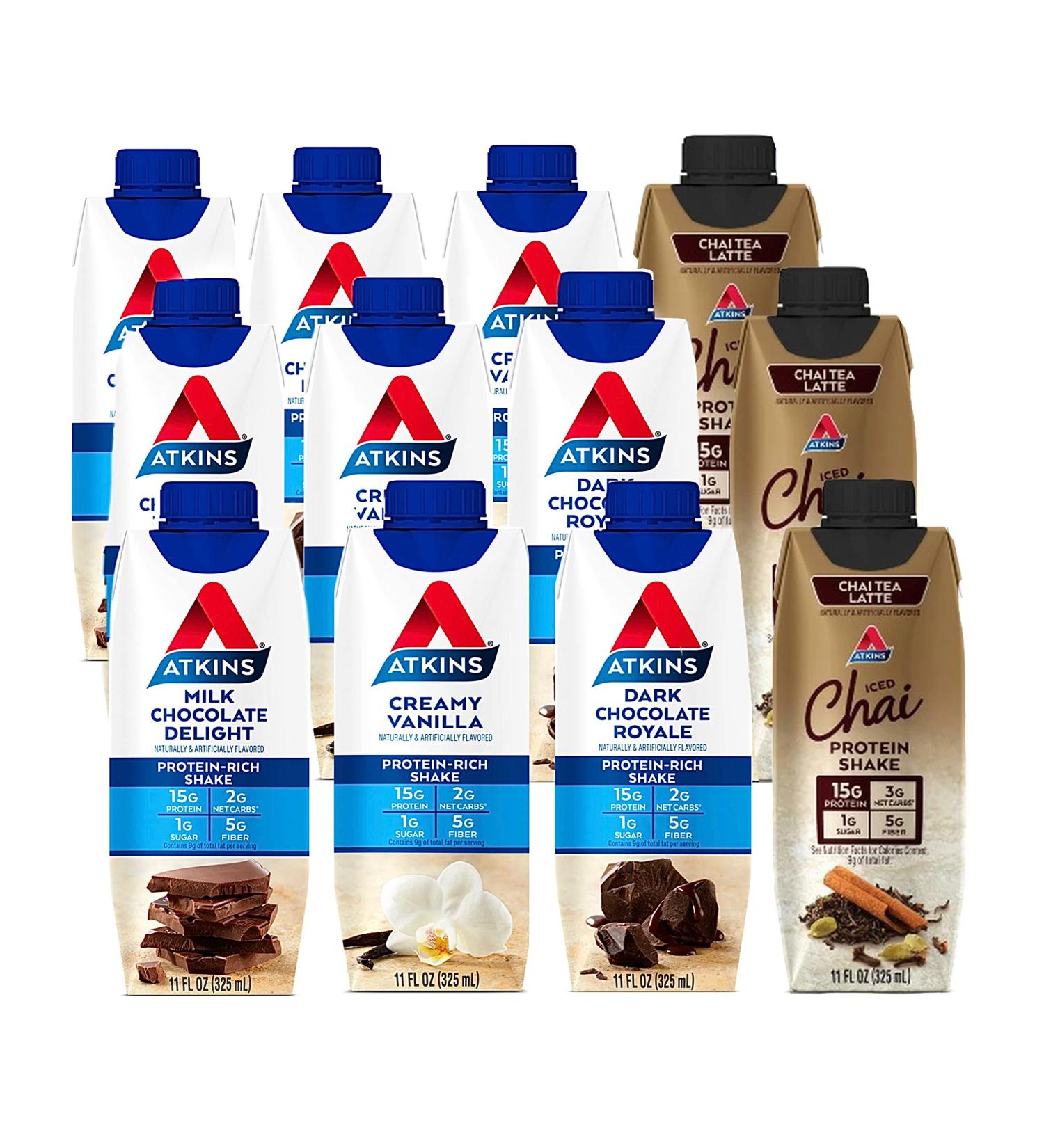 Atkins Gluten Free Keto Protein Shake - 12 Pack of 11 Fl Oz | High Protein Low Carb - Buy Online on GoSupps.com